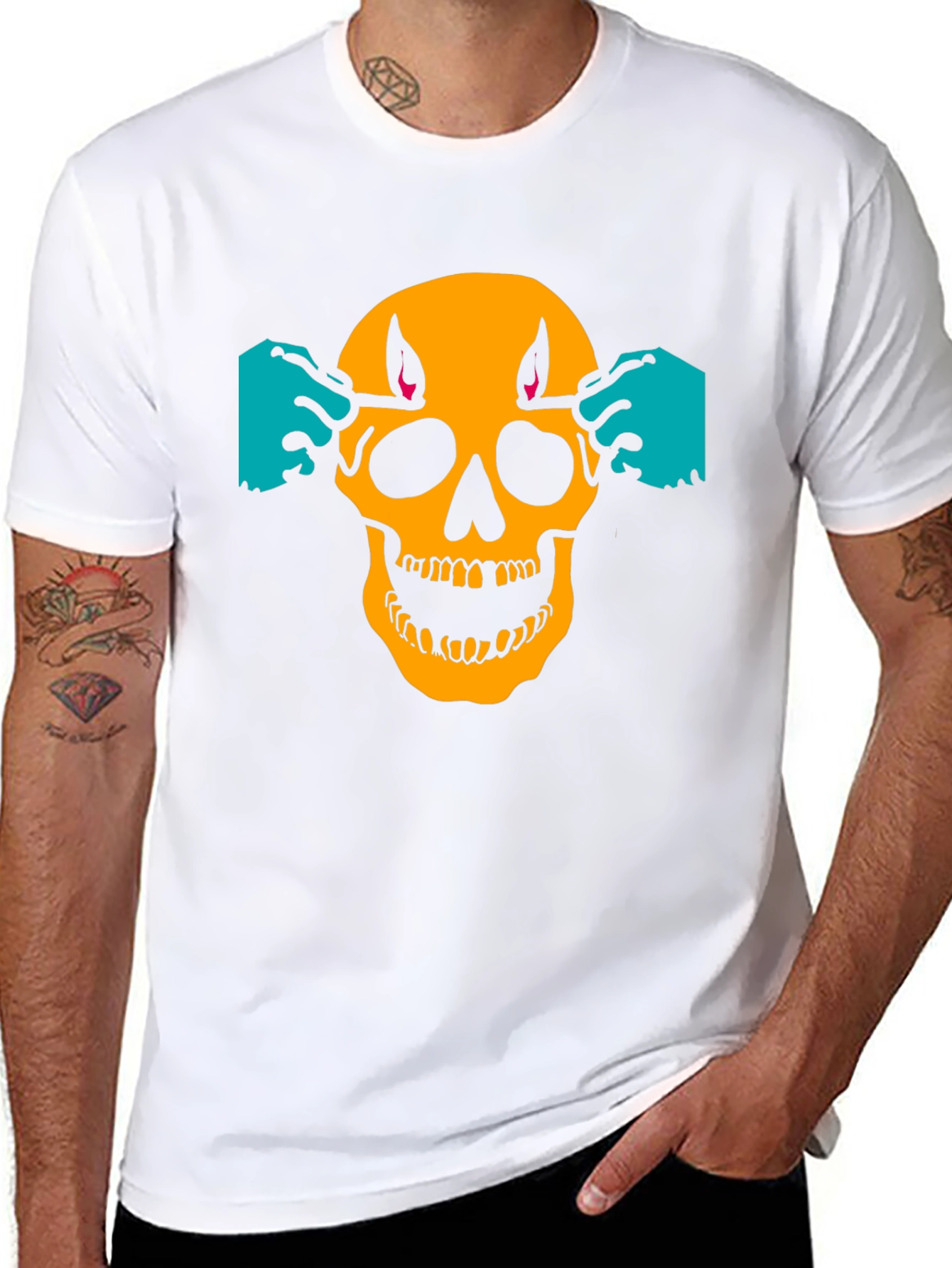 Skull Tee - Light Em Up! Graphic Print