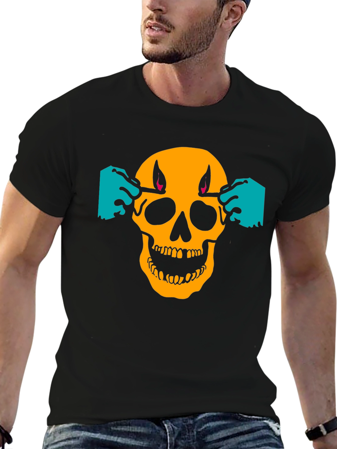 Skull Tee - Light Em Up! Graphic Print