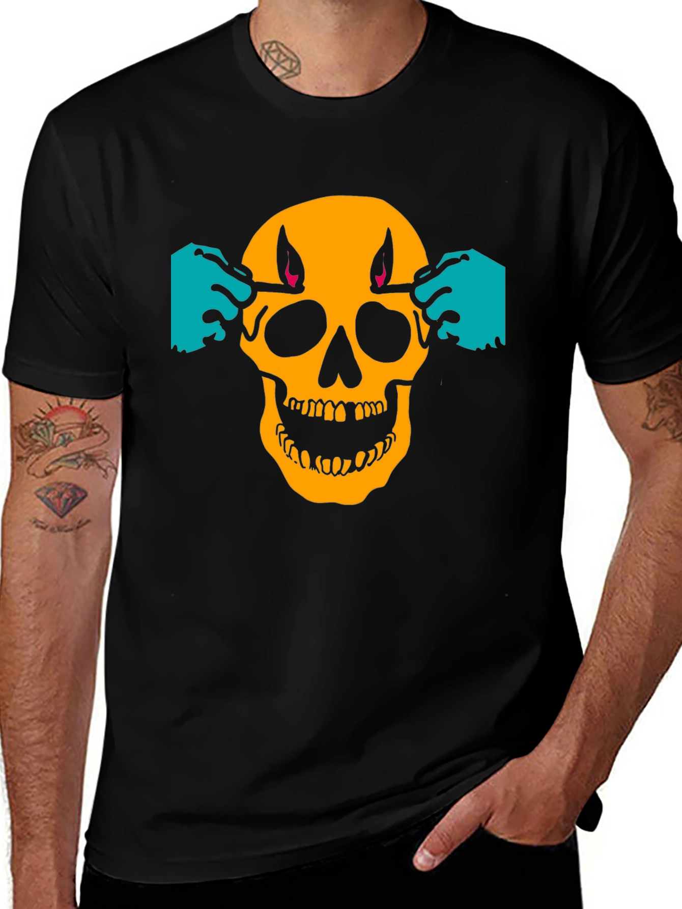 Skull Tee - Light Em Up! Graphic Print