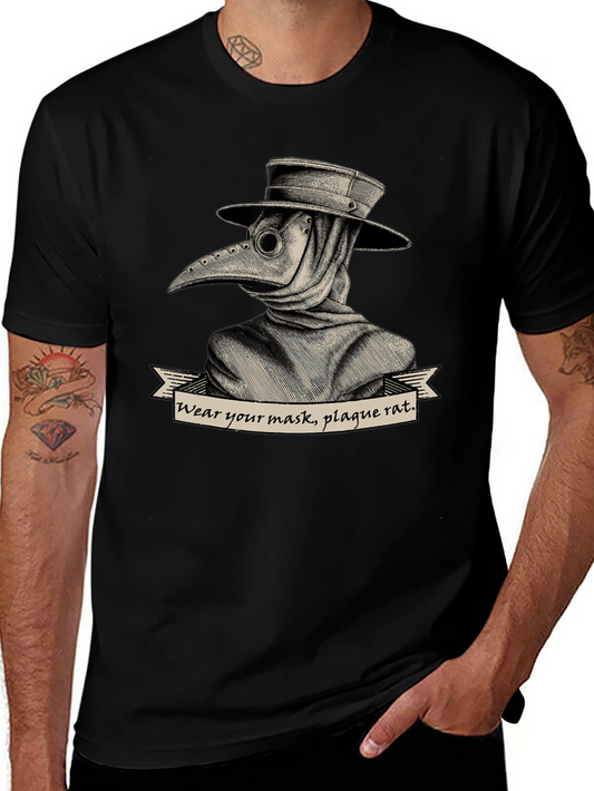 Plague Doctor Mask T-Shirt - Wear Your Mask Plague Rat