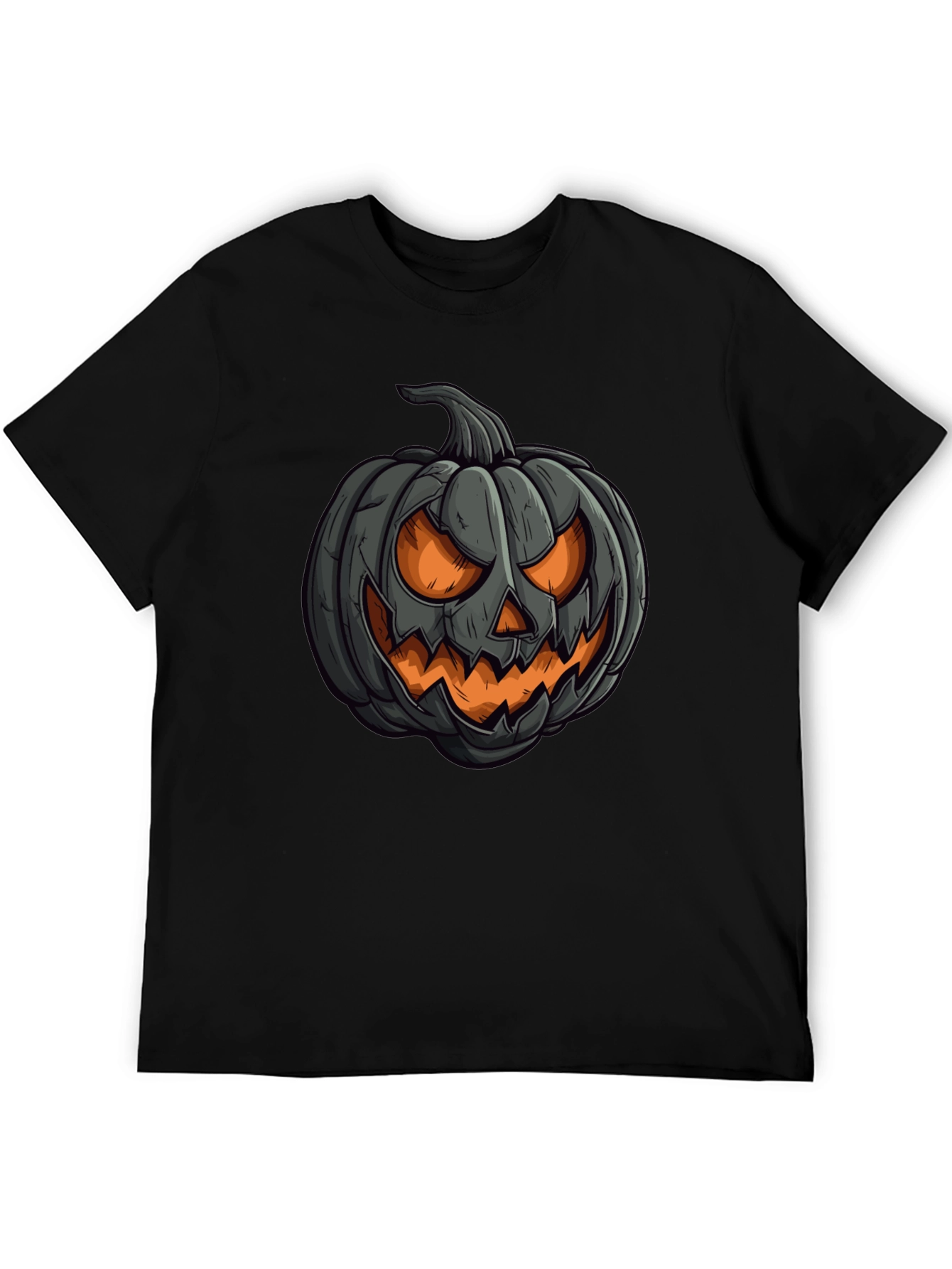 Pumpkin Graphic Black T-Shirt Halloween Style