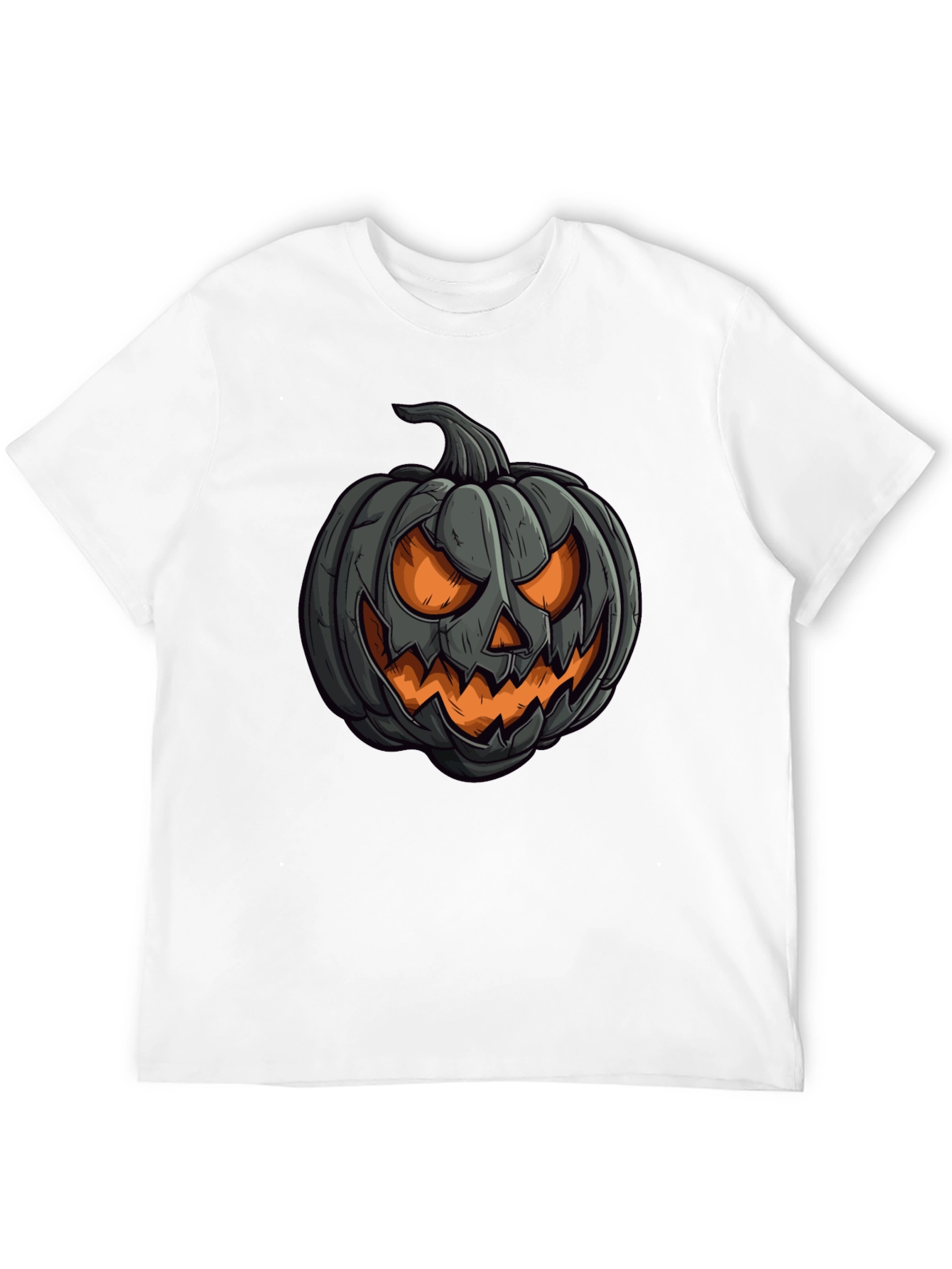 Pumpkin Graphic Black T-Shirt Halloween Style