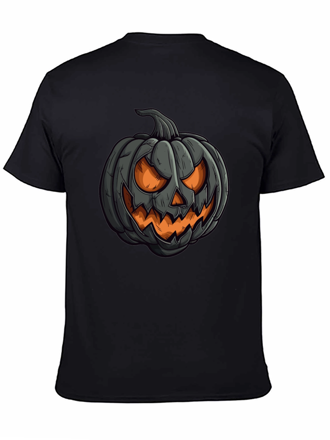 Pumpkin Graphic Black T-Shirt Halloween Style
