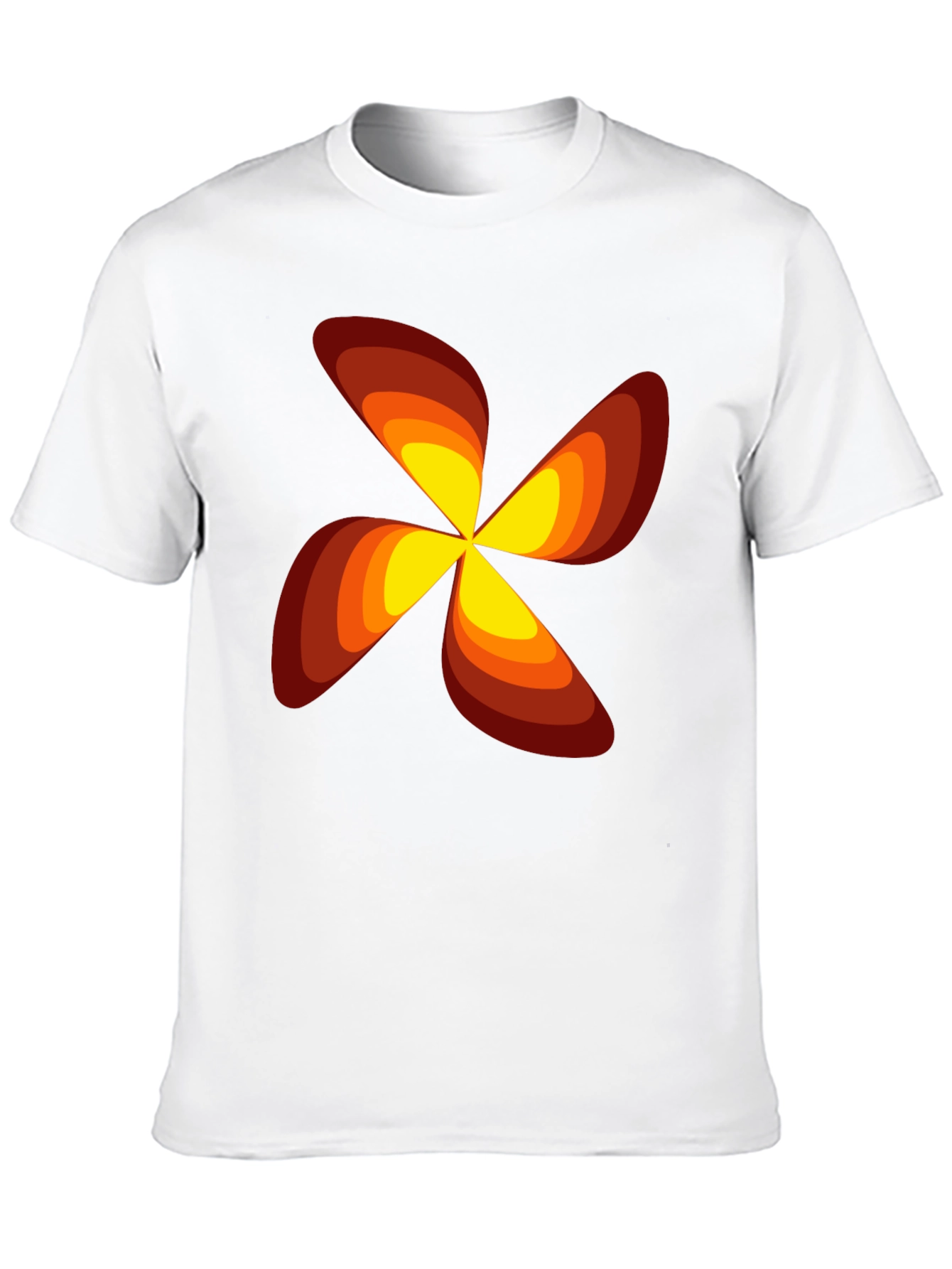 Retro Flower Power Graphic T-Shirt - Black