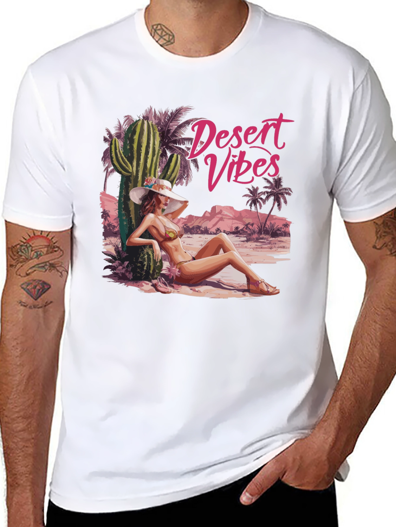 Desert Vibes T-Shirt - Black Graphic Tee