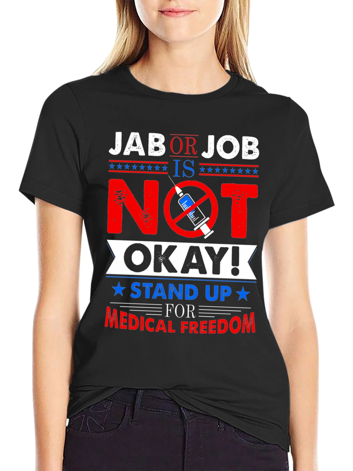 Jab or Job Anti Vaccine T-Shirt