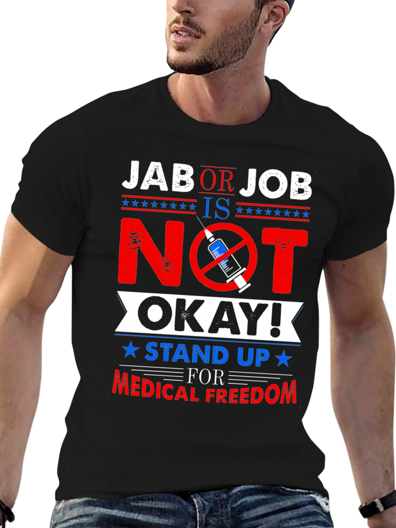 Jab or Job Anti Vaccine T-Shirt