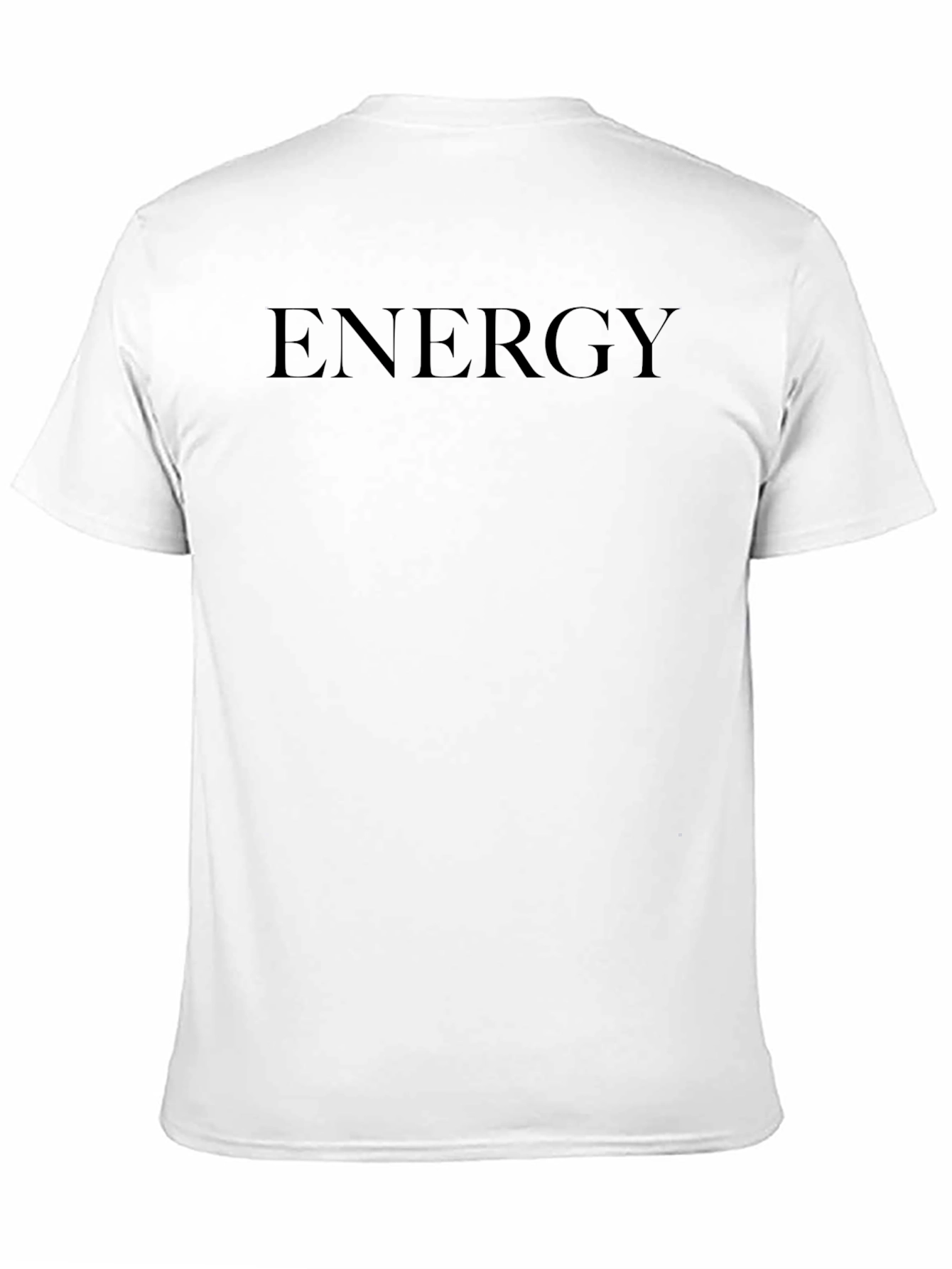 Energy Black T-Shirt Minimalist Design