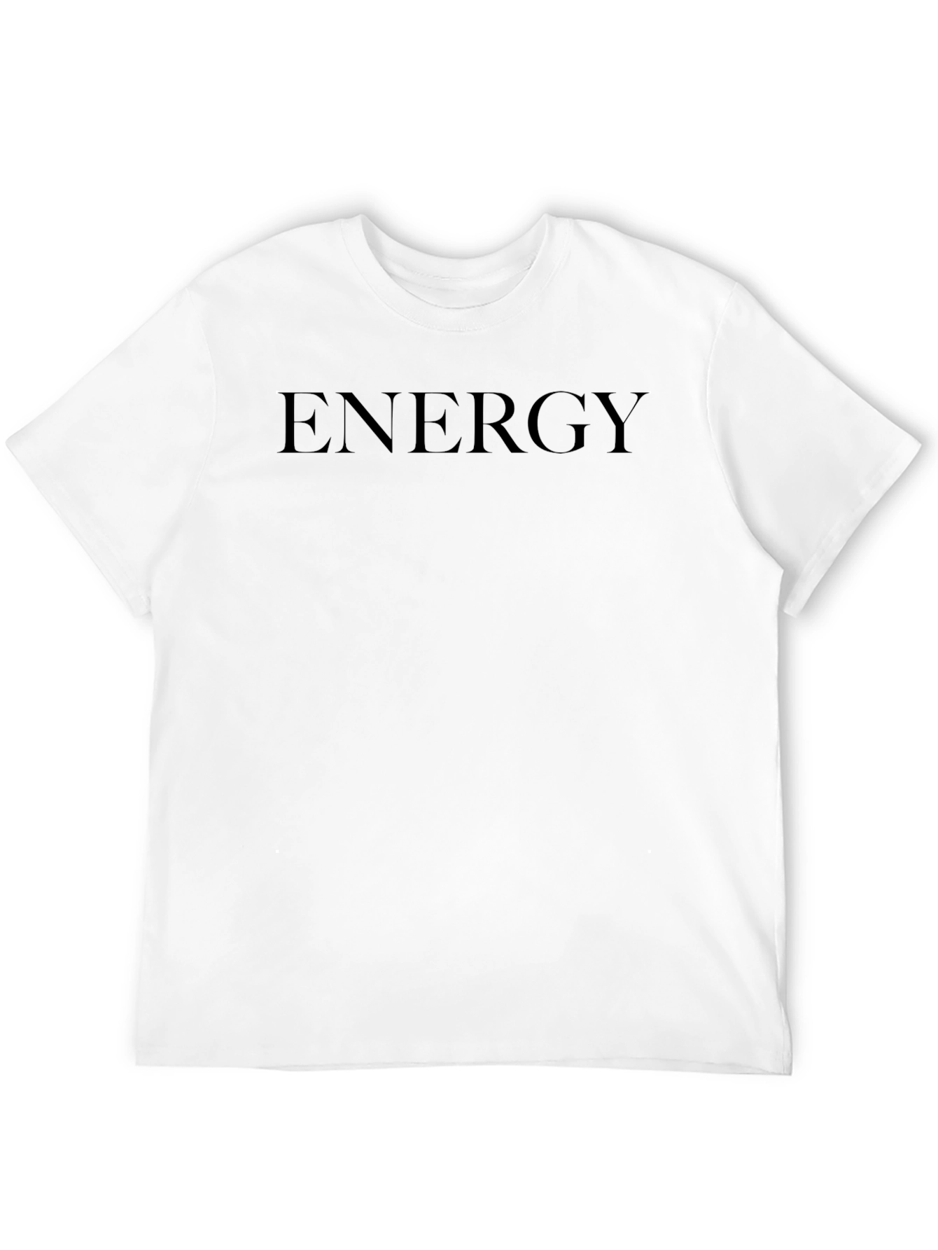 Energy Black T-Shirt Minimalist Design