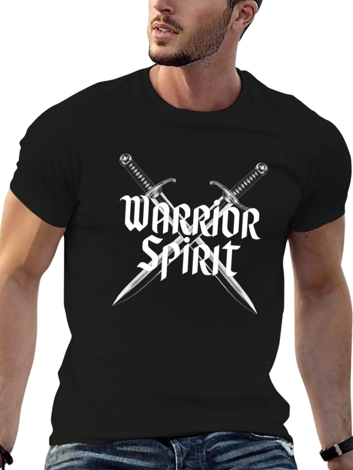 Warrior Spirit Graphic T-Shirt - Black