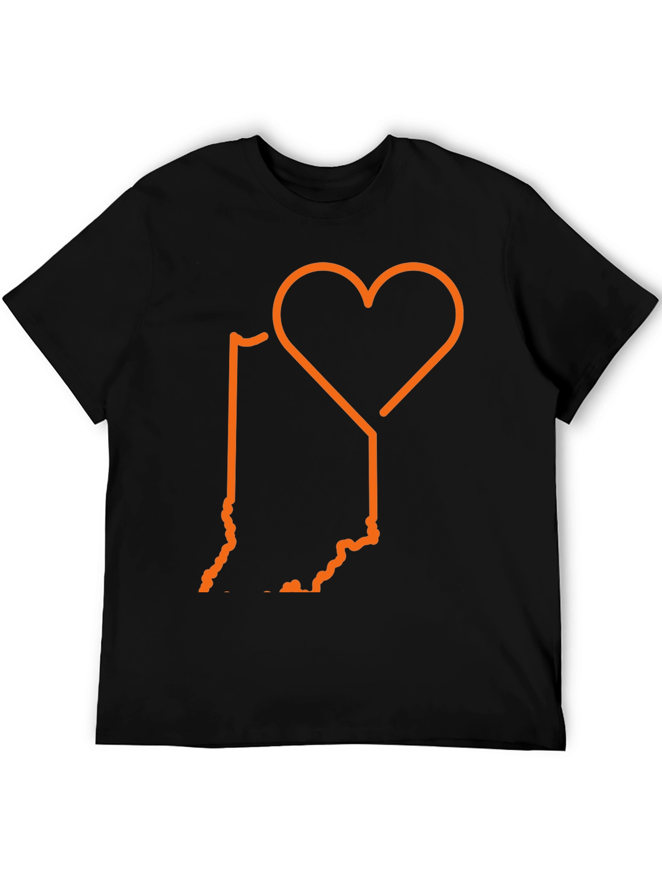 Indiana State Love Graphic T-Shirt - Black
