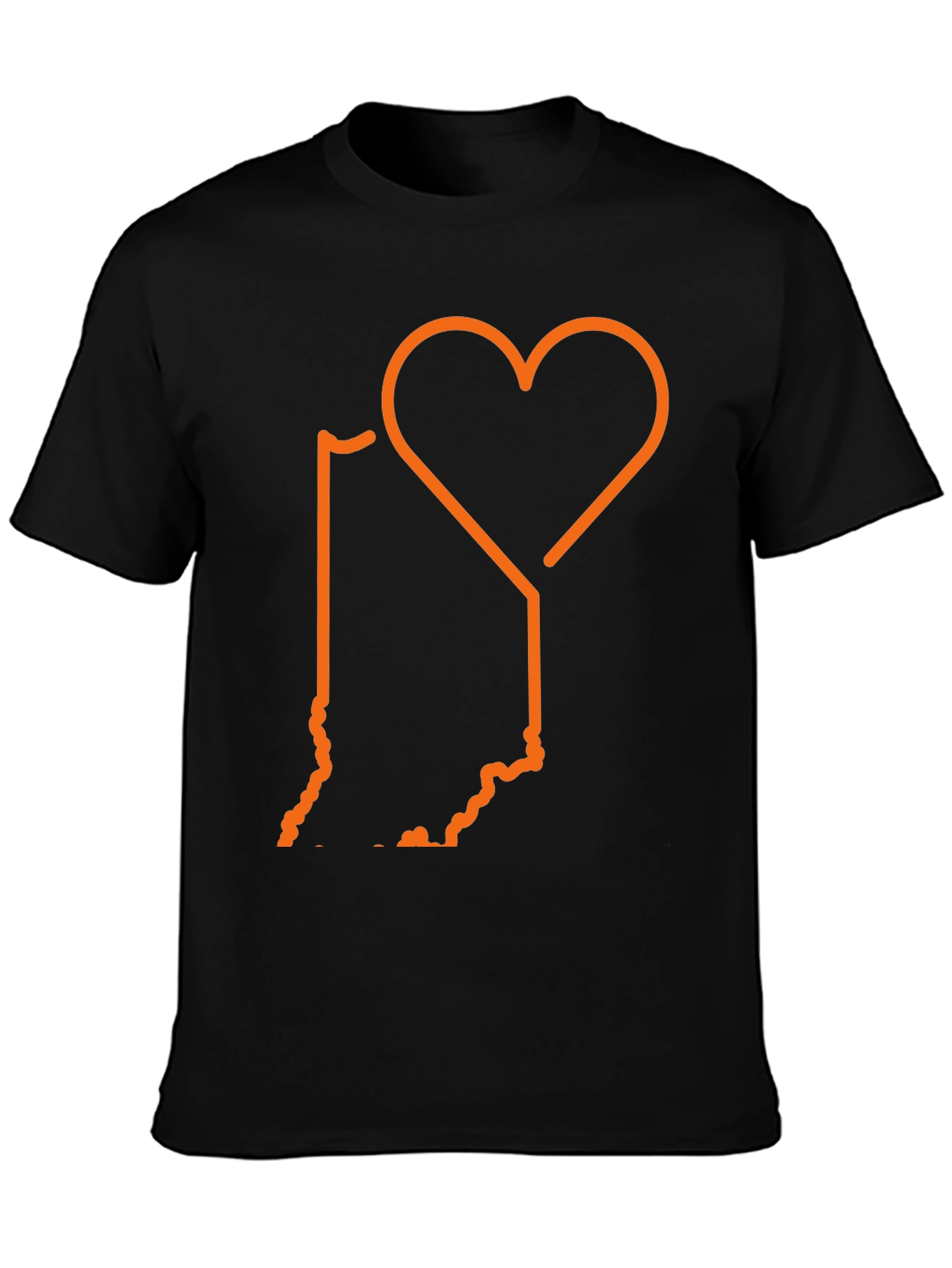 Indiana State Love Graphic T-Shirt - Black