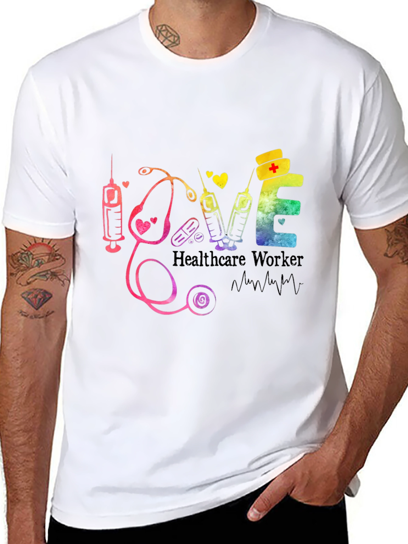 Healthcare Worker Love Graphic Tee