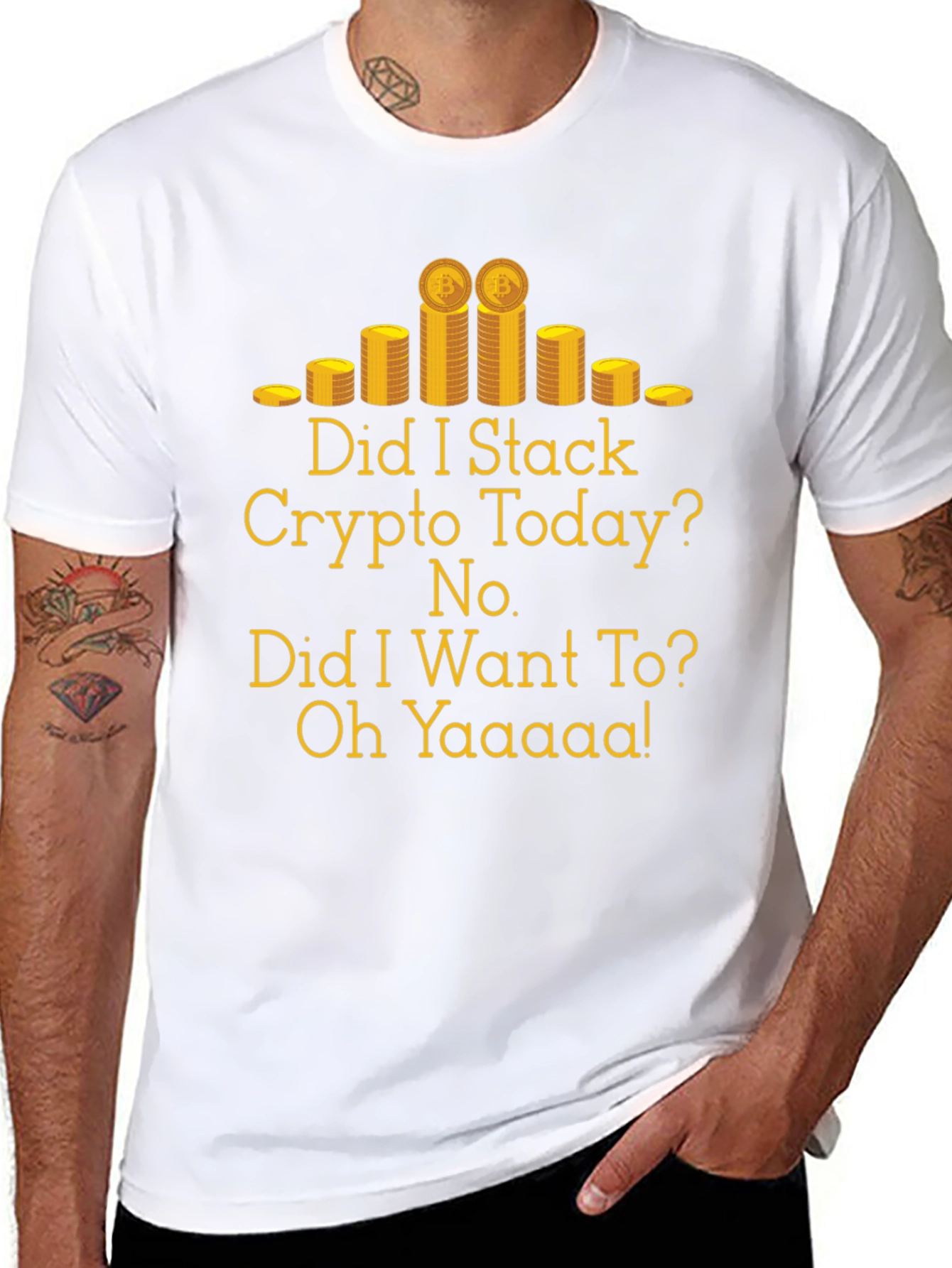Crypto Stacking T-Shirt - Funny Bitcoin Design