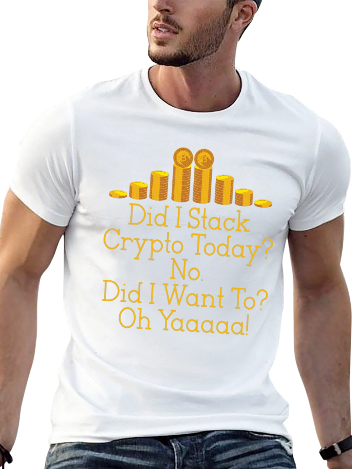 Crypto Stacking T-Shirt - Funny Bitcoin Design