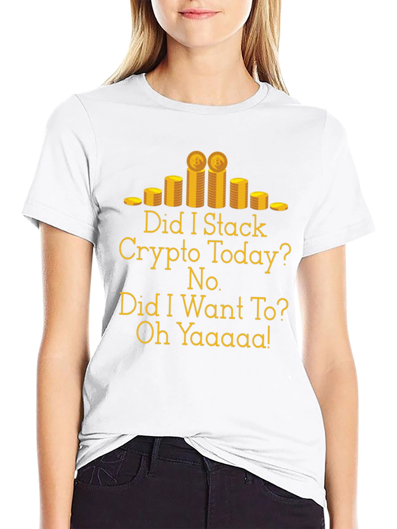 Crypto Stacking T-Shirt - Funny Bitcoin Design