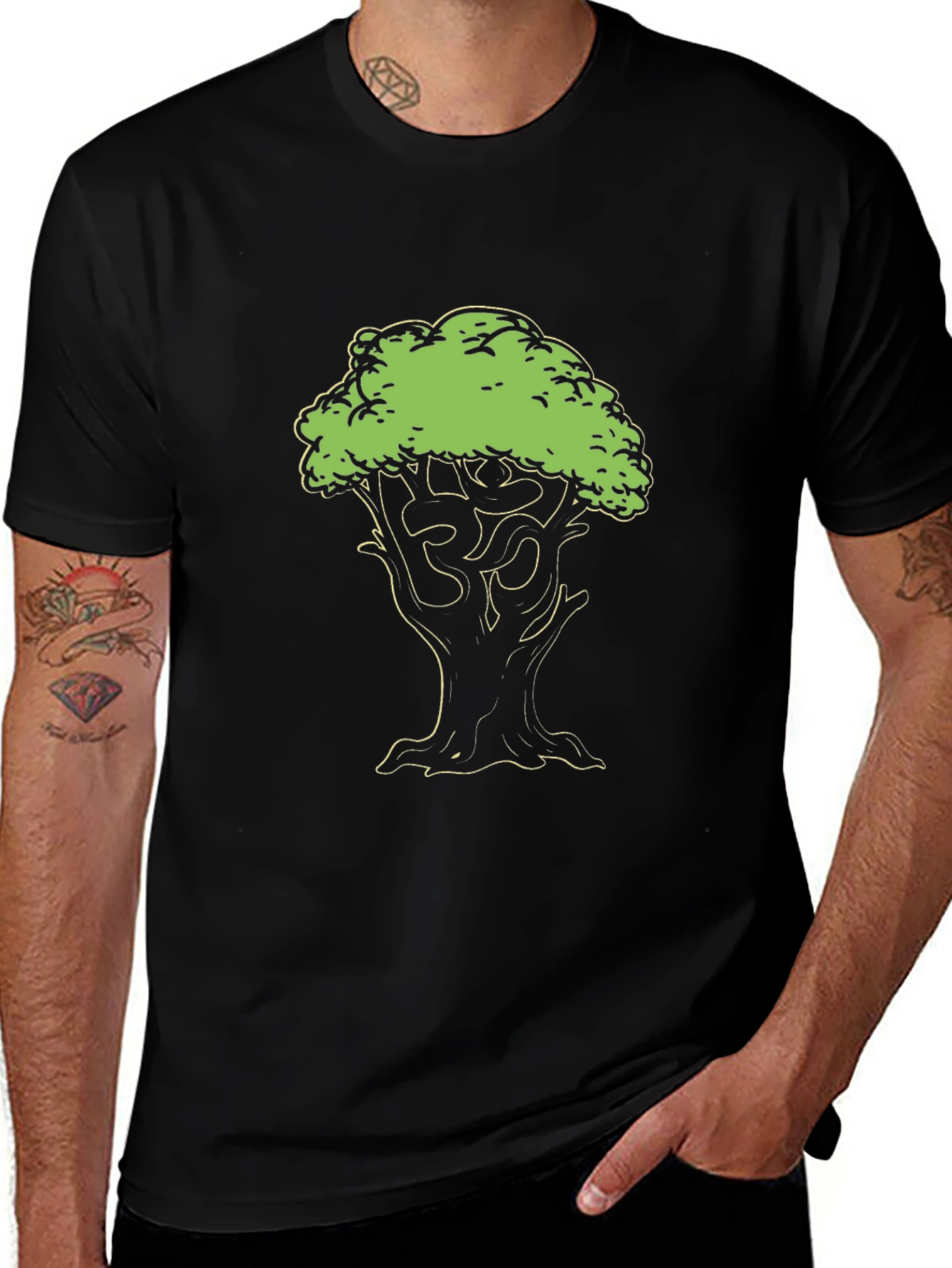Om Tree Graphic T-Shirt