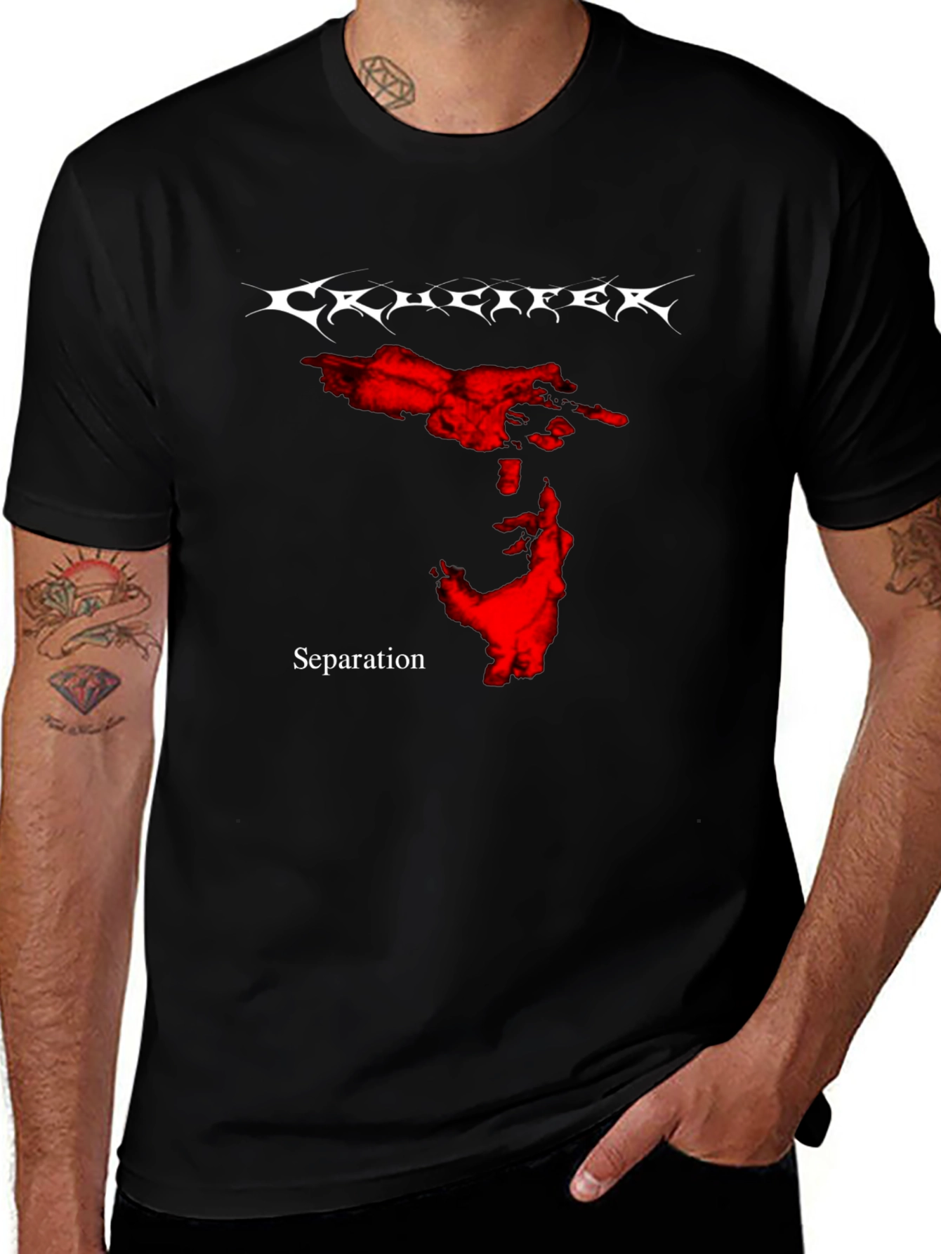 Krucifer Separation Black Graphic T-Shirt