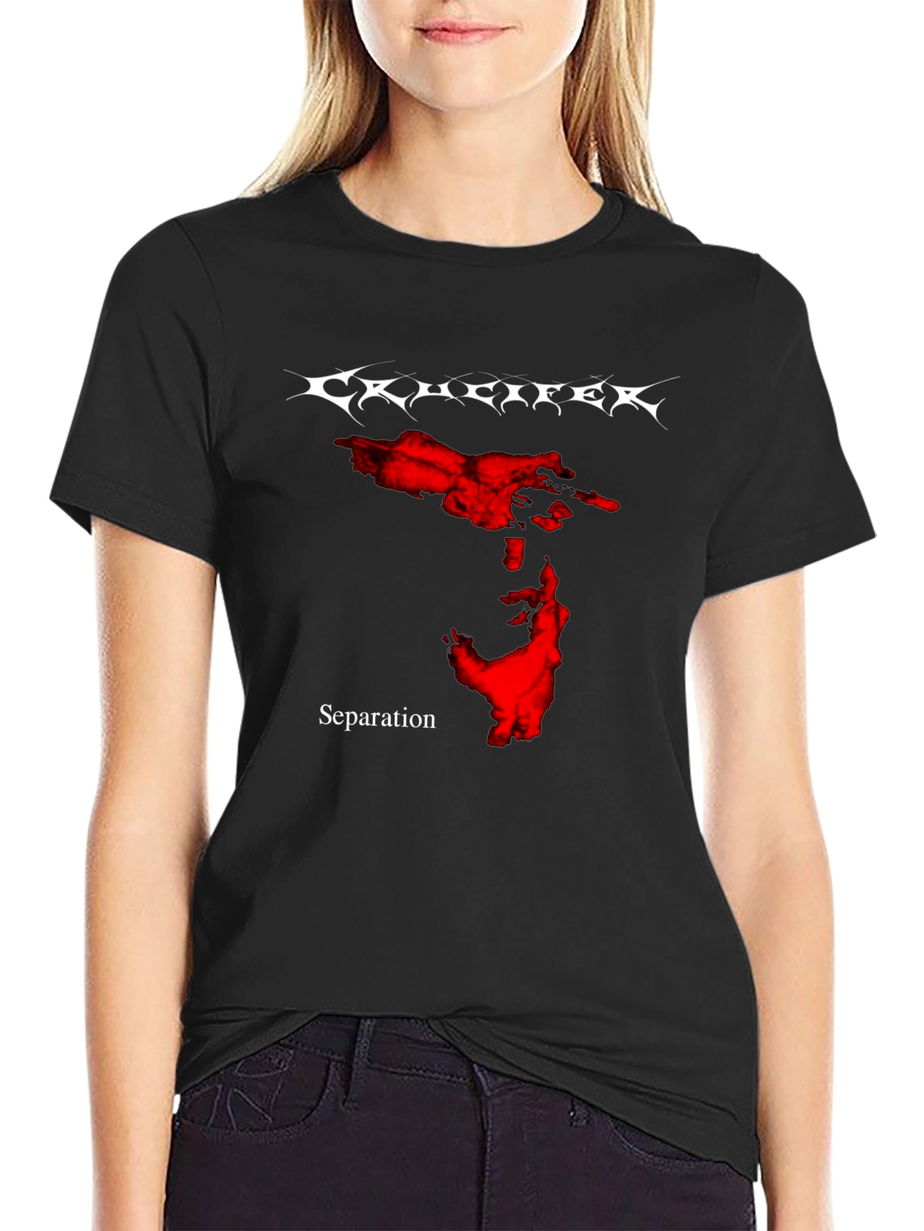 Krucifer Separation Black Graphic T-Shirt