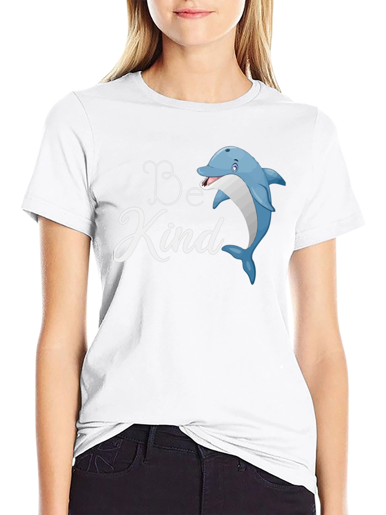 Be Kind Dolphin T-Shirt - Cute Graphic Tee