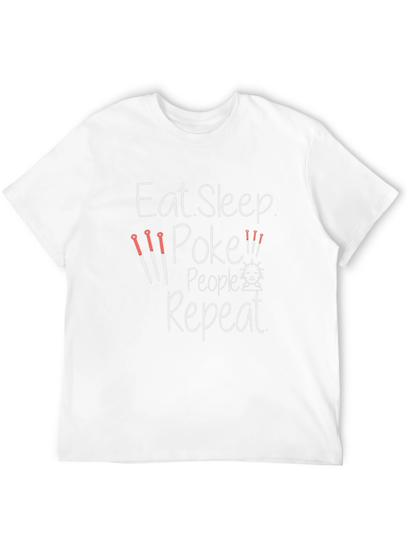 Eat Sleep Poke People Repeat Black T-Shirt
