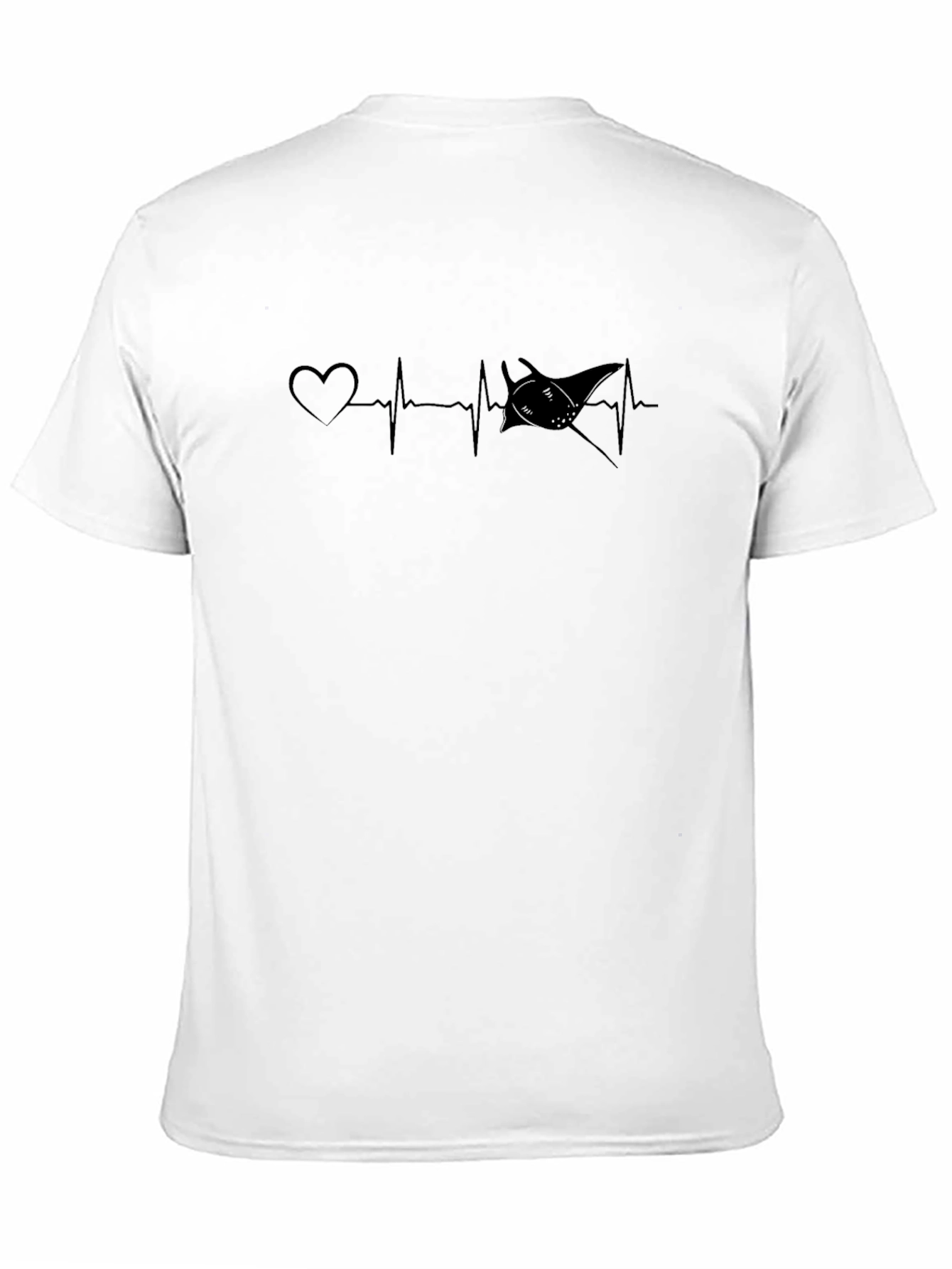 Manta Ray Heartbeat Graphic Tee