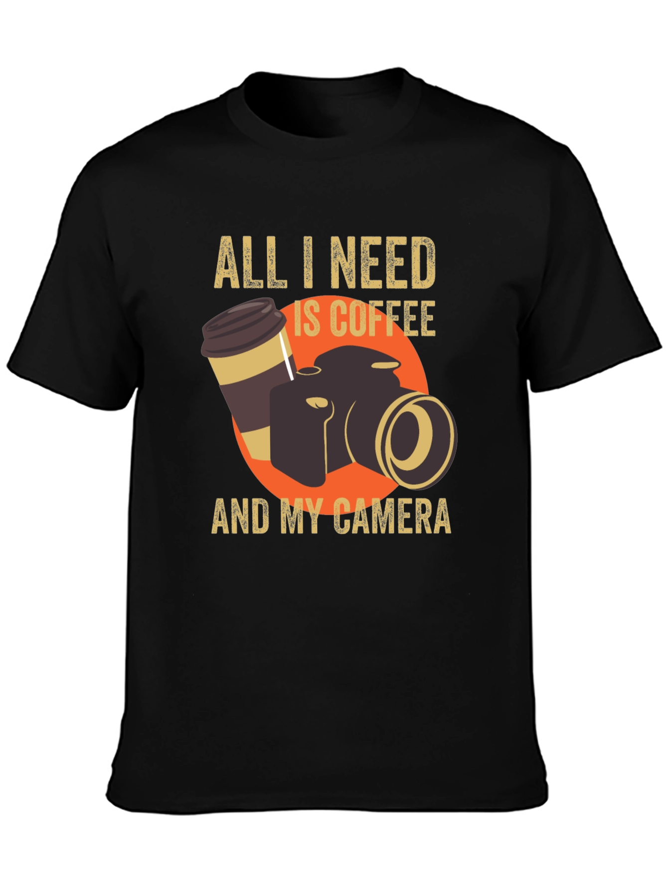 Coffee and Camera Graphic T-Shirt - Photography Lover Tee