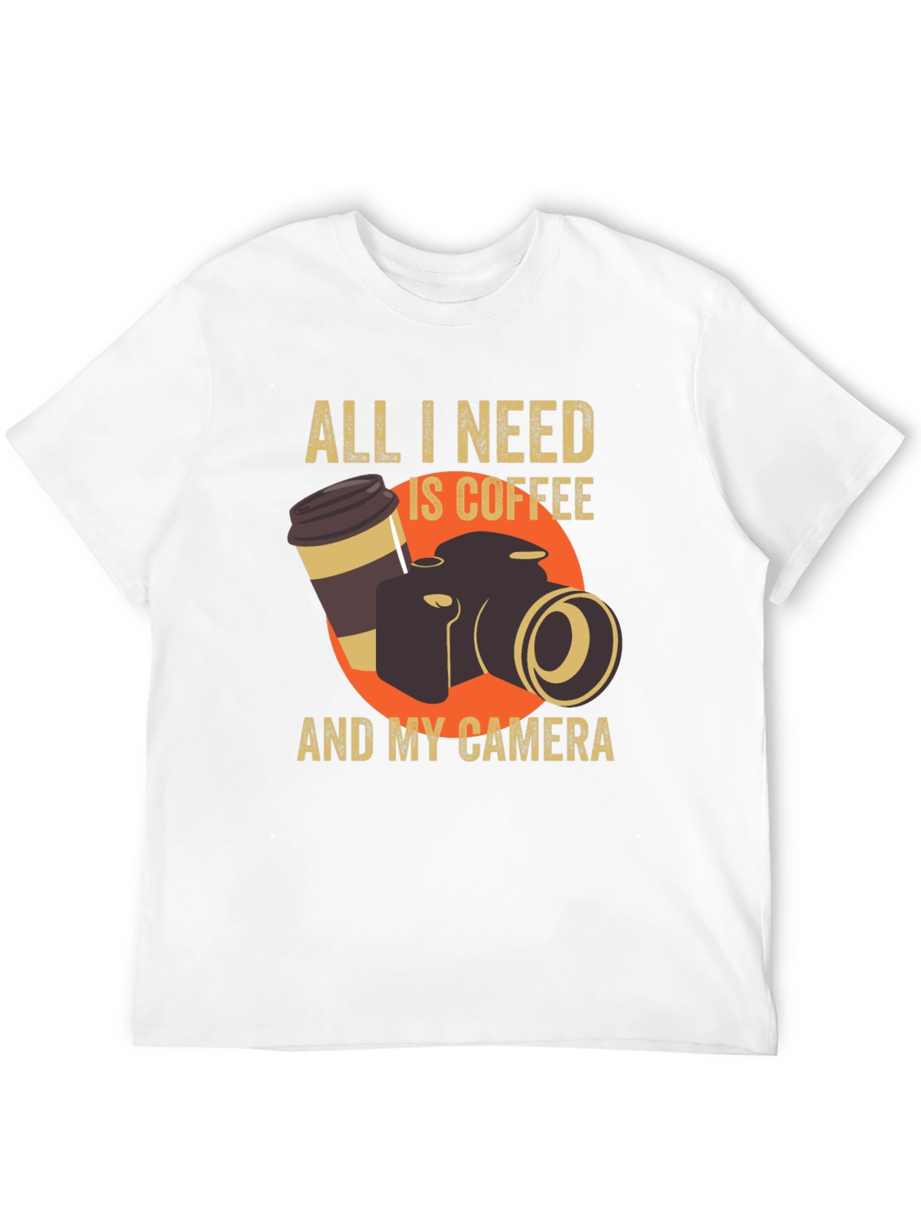 Coffee and Camera Graphic T-Shirt - Photography Lover Tee