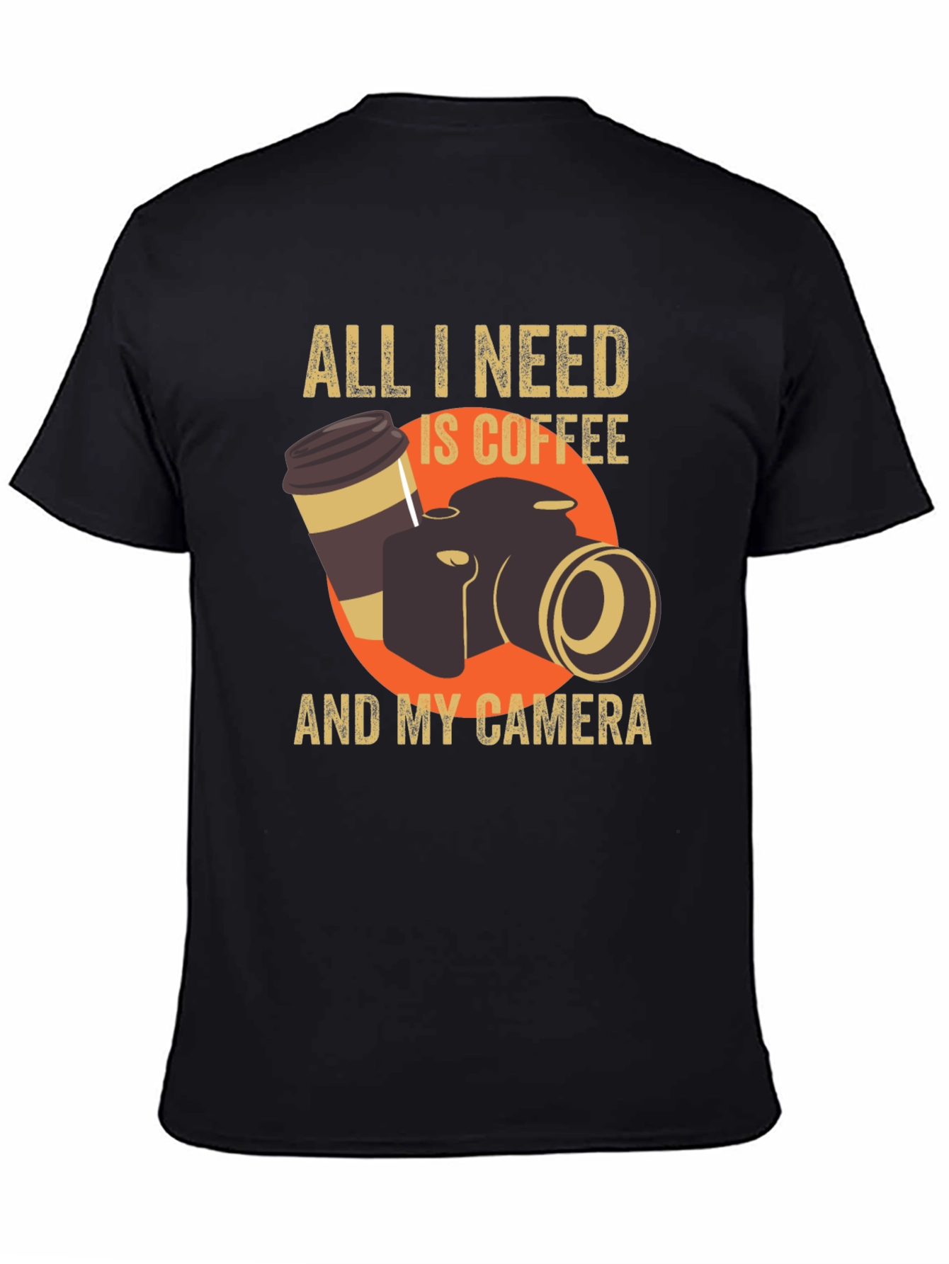 Coffee and Camera Graphic T-Shirt - Photography Lover Tee