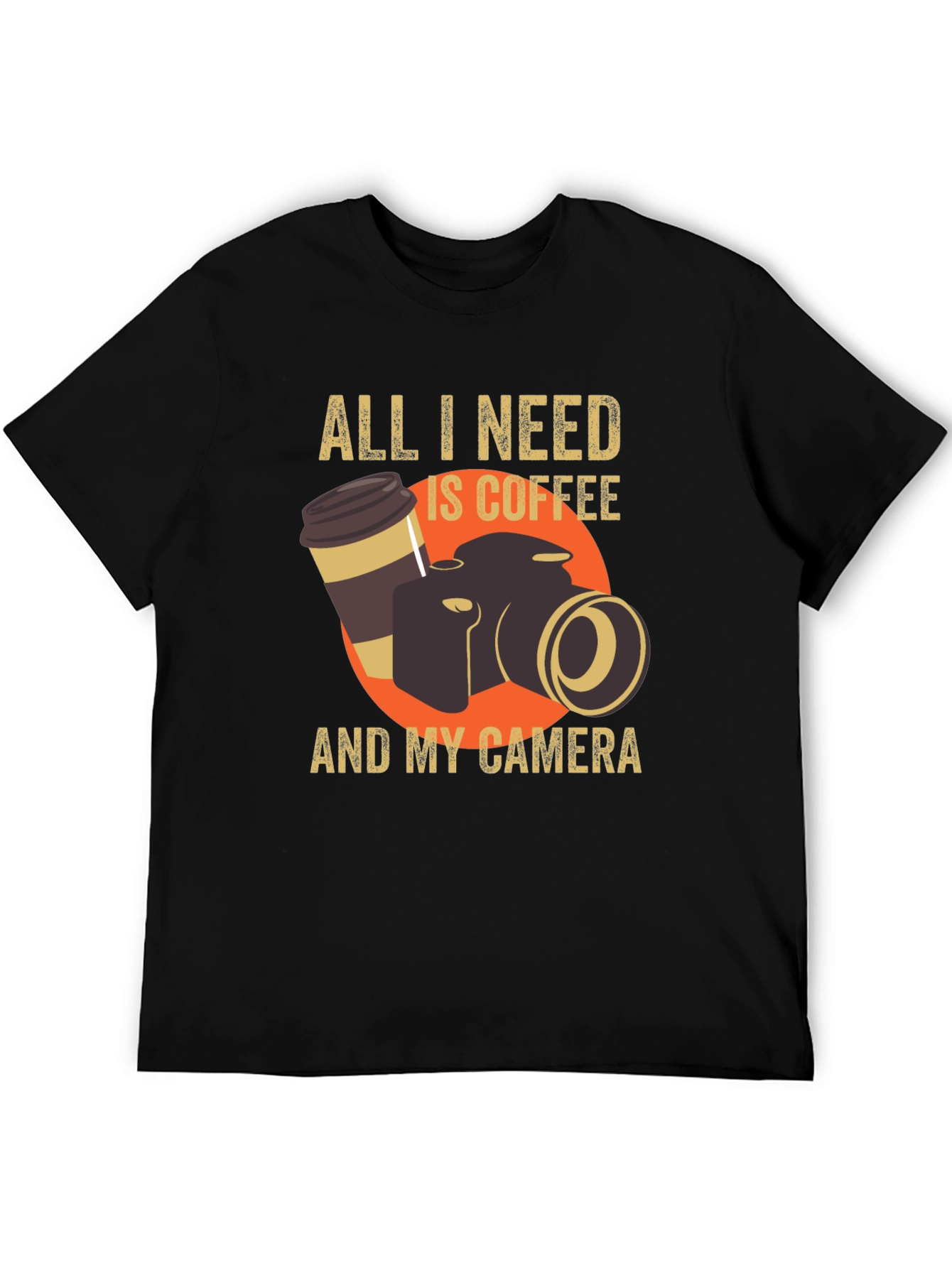 Coffee and Camera Graphic T-Shirt - Photography Lover Tee