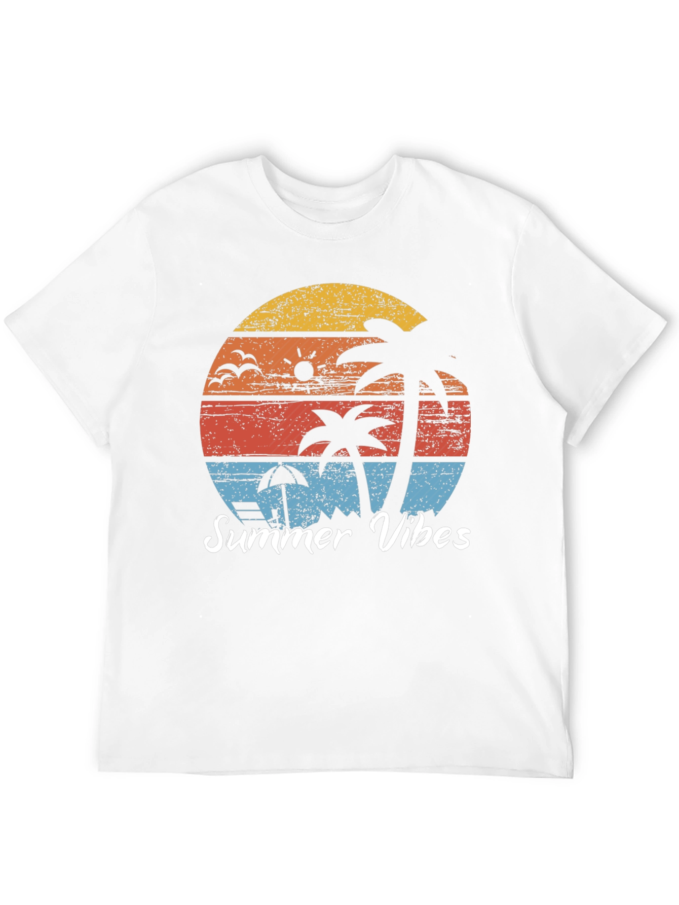 Summer Vibes Graphic Tee - Retro Beach Design