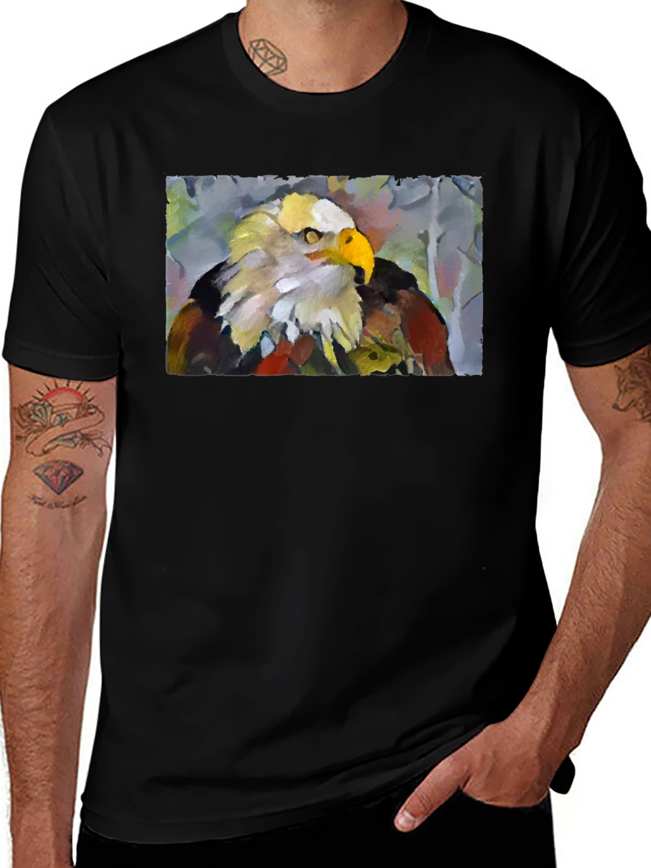Eagle Graphic T-Shirt - Bold Artistic Design