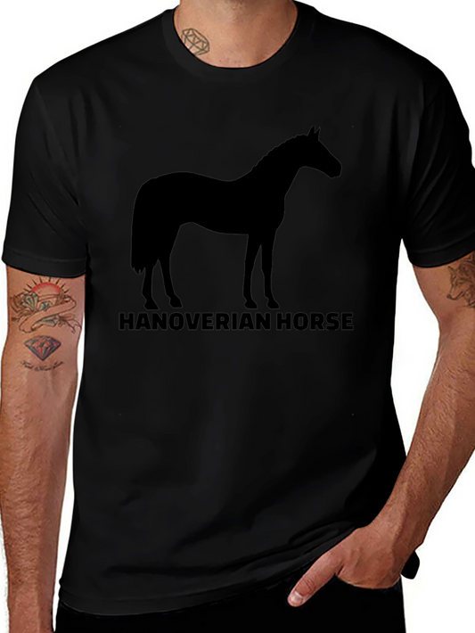 Hanoverian Horse Silhouette T-Shirt - Black
