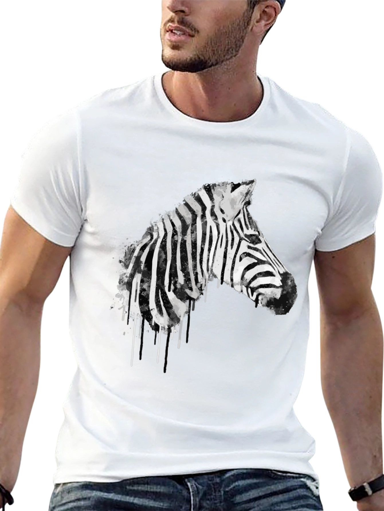 Zebra Graphic Black T-Shirt - Mens Fashion Tee