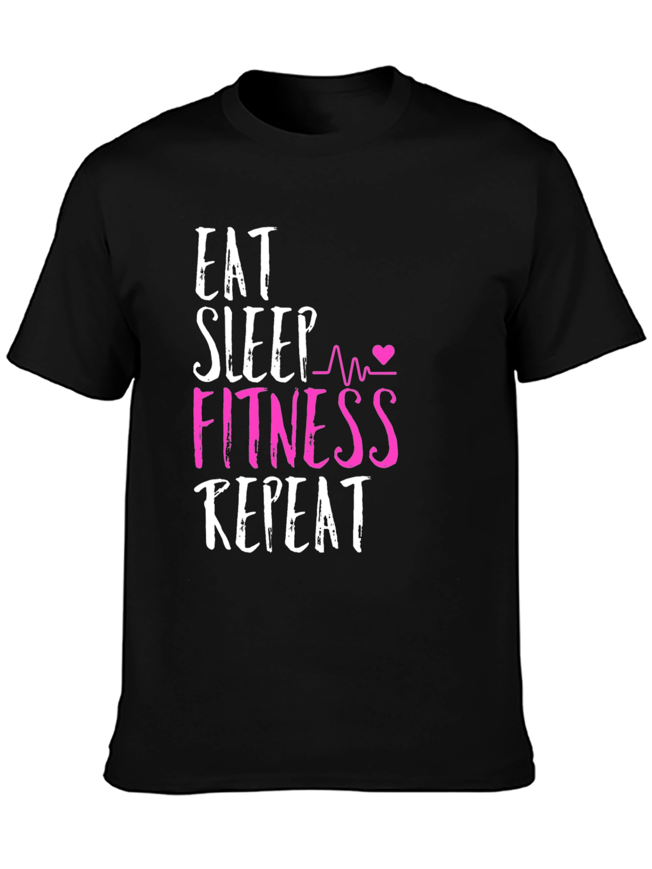 Eat Sleep Fitness Repeat Graphic Tee