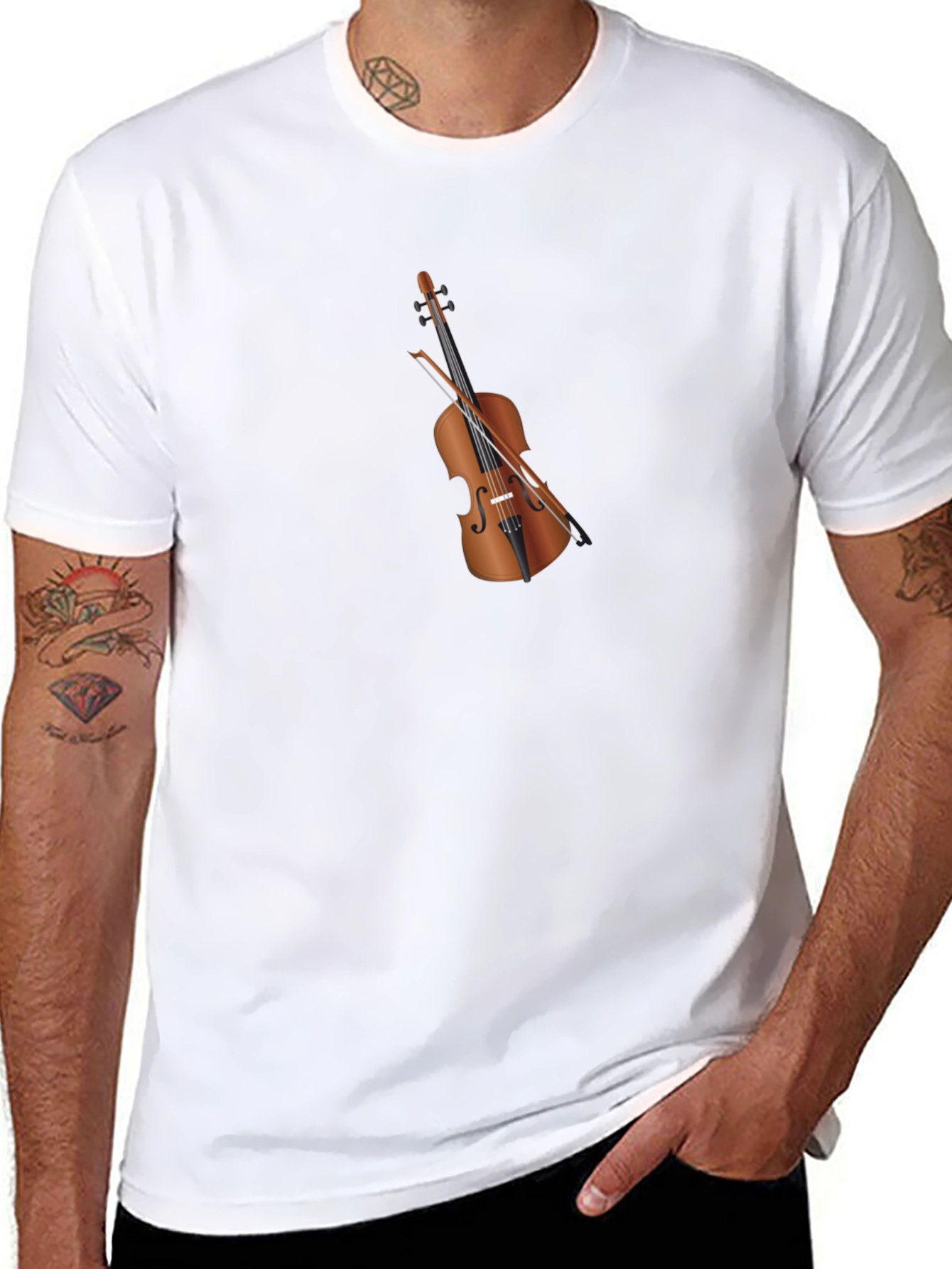Musical Violin Graphic T-Shirt