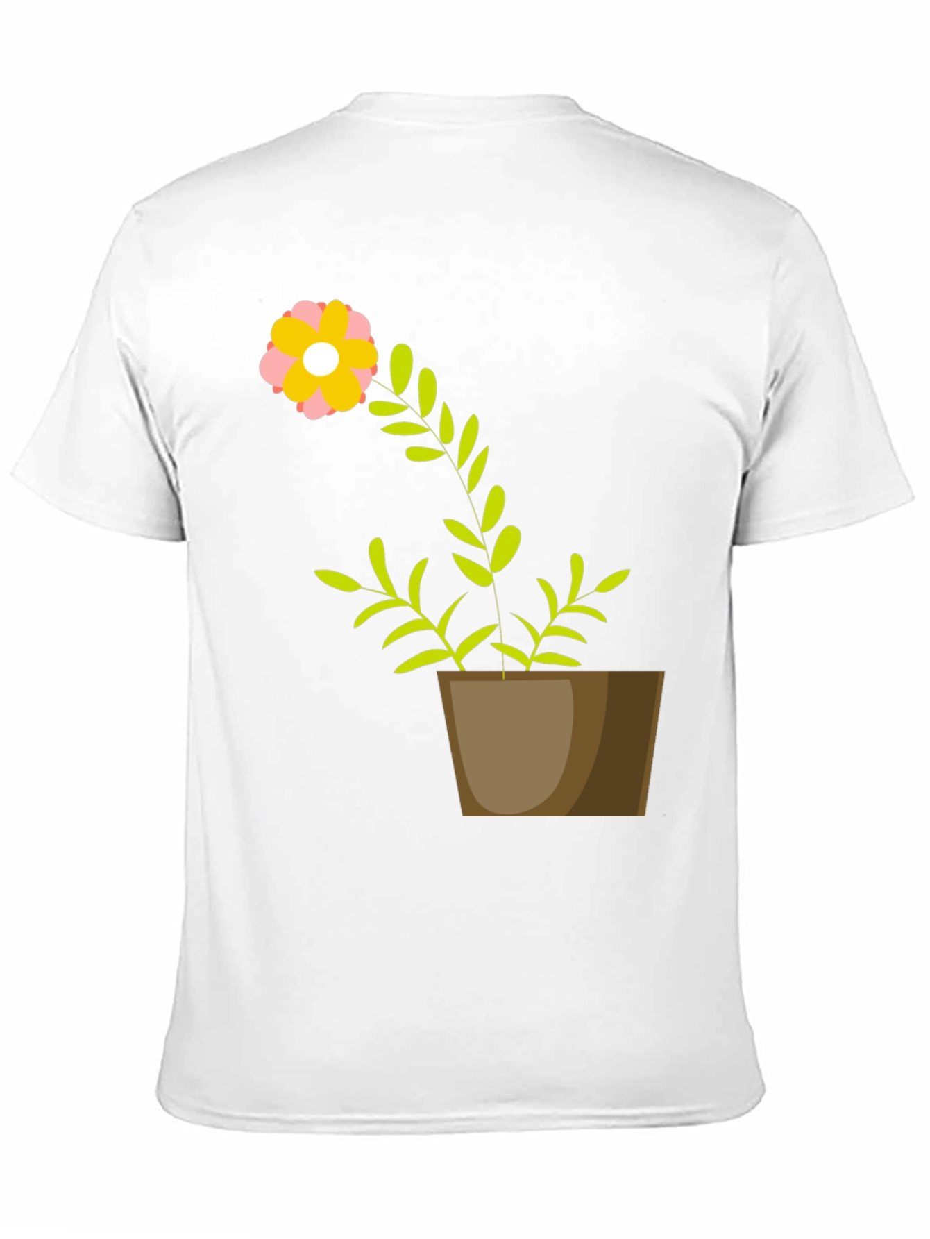 Flower Pot Graphic Tee - Unique Plant Design