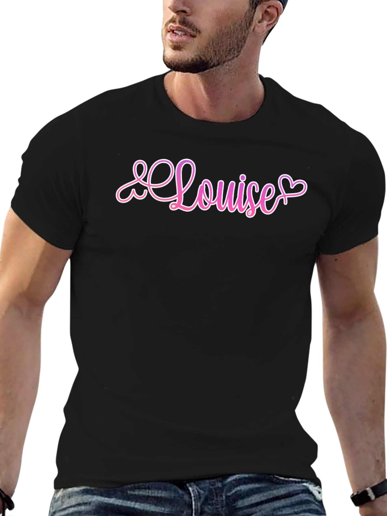 Louise Heart Graphic Black T-Shirt