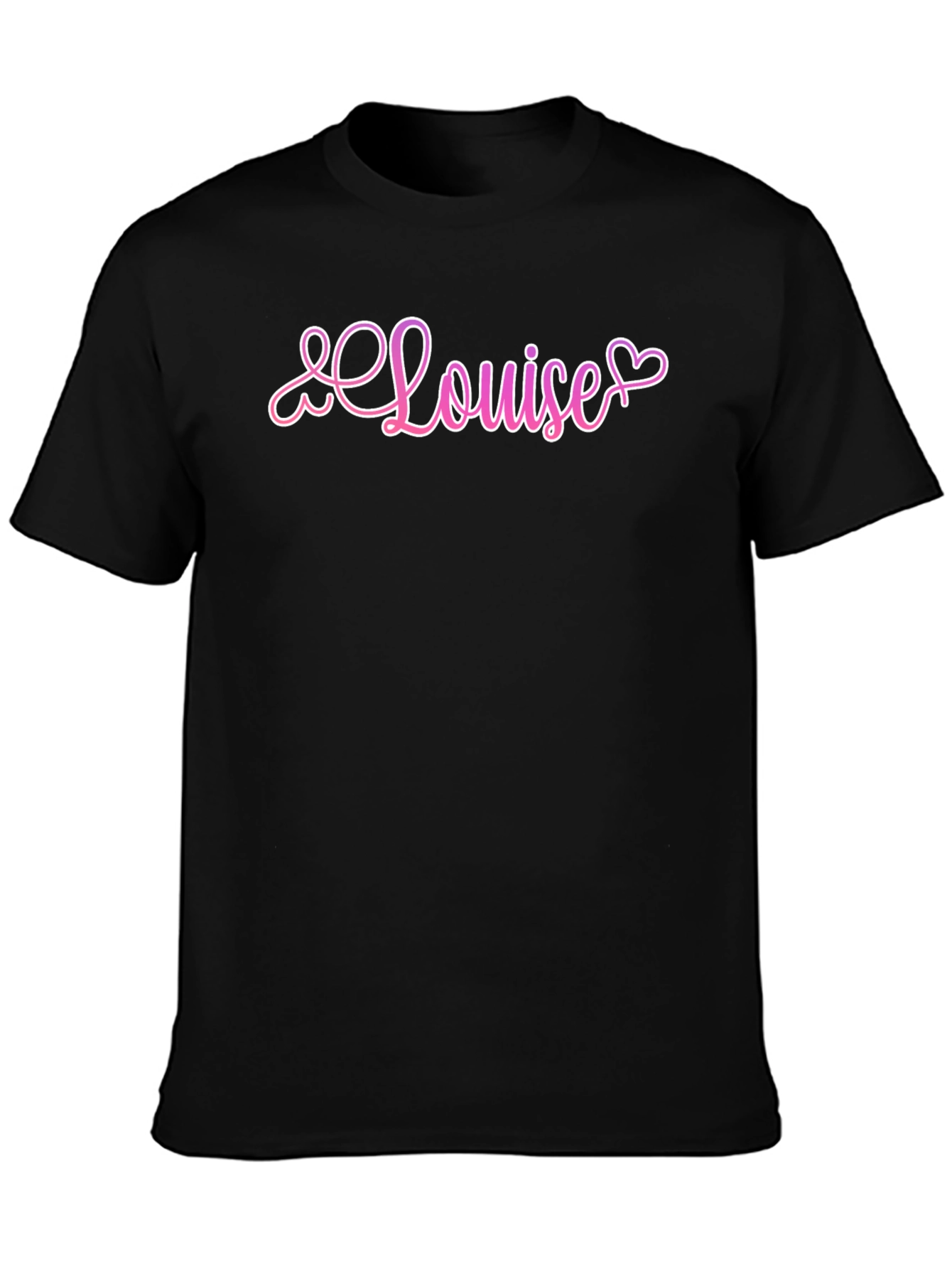 Louise Heart Graphic Black T-Shirt