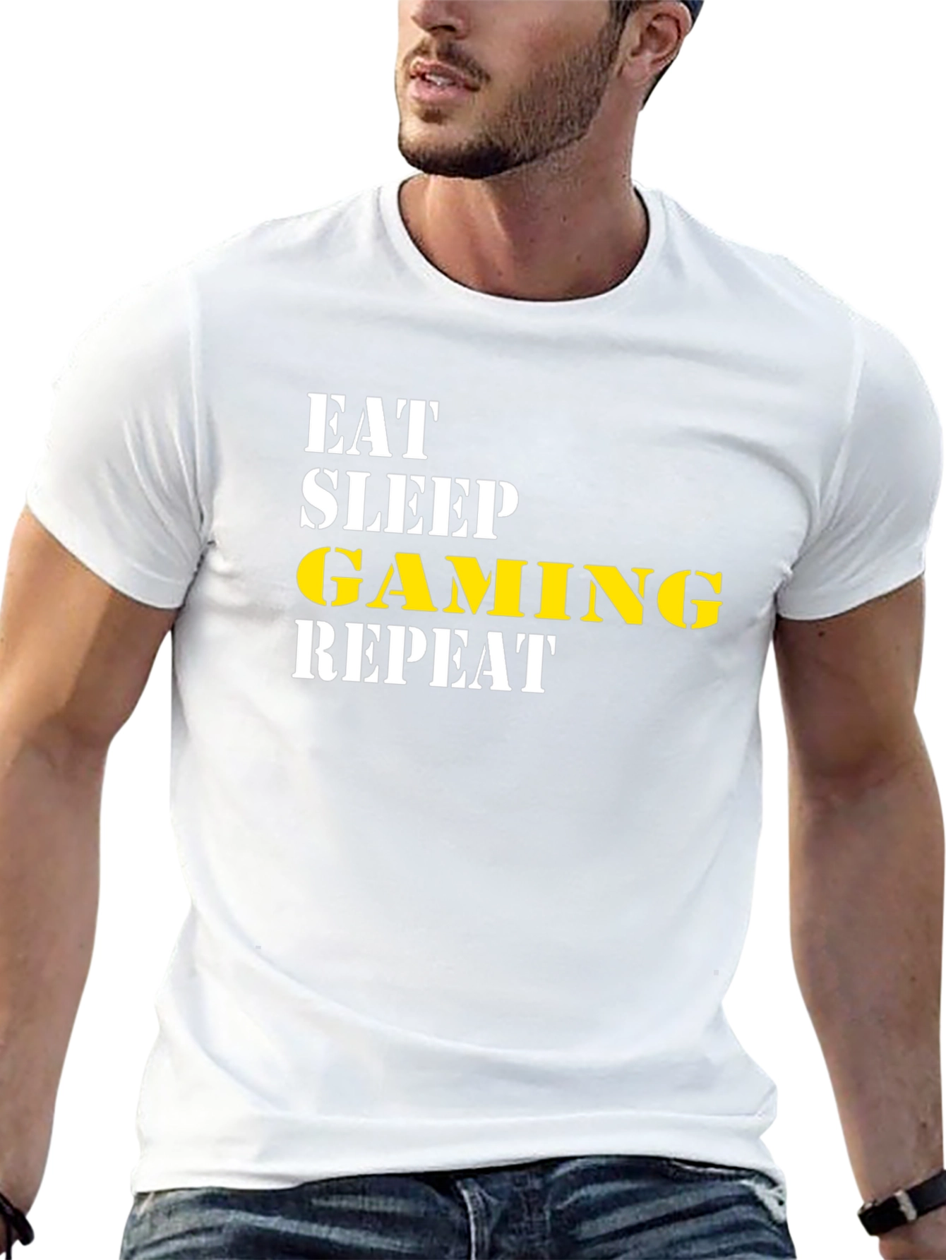 Eat Sleep Gaming Repeat Graphic Tee