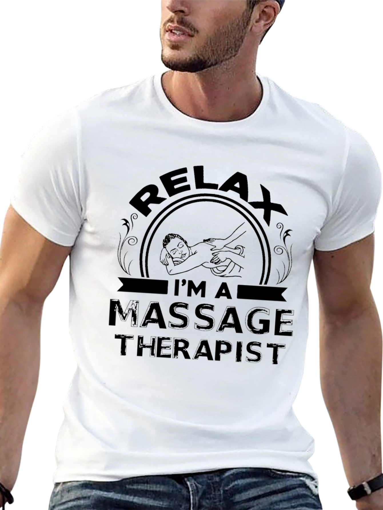 Relax Im A Massage Therapist Black T-Shirt