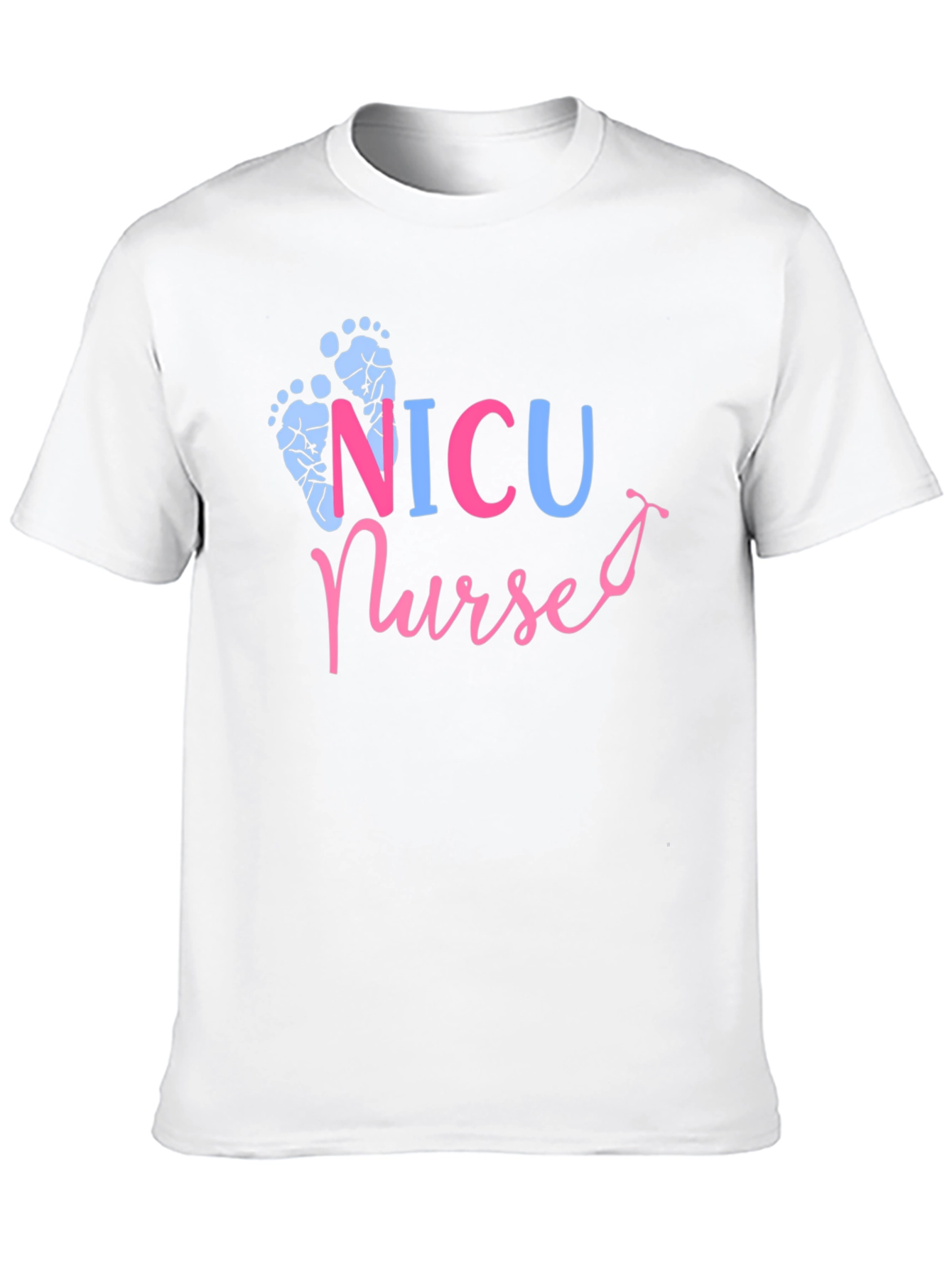 NICU Nurse T-Shirt: Footprint Design
