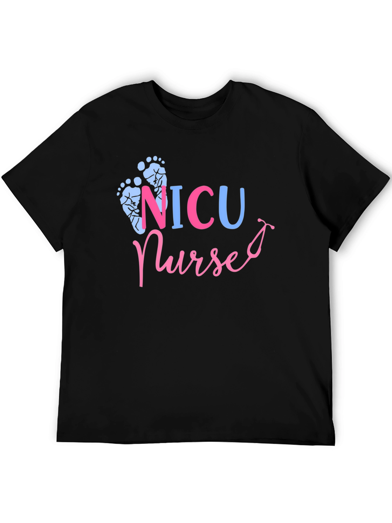 NICU Nurse T-Shirt: Footprint Design