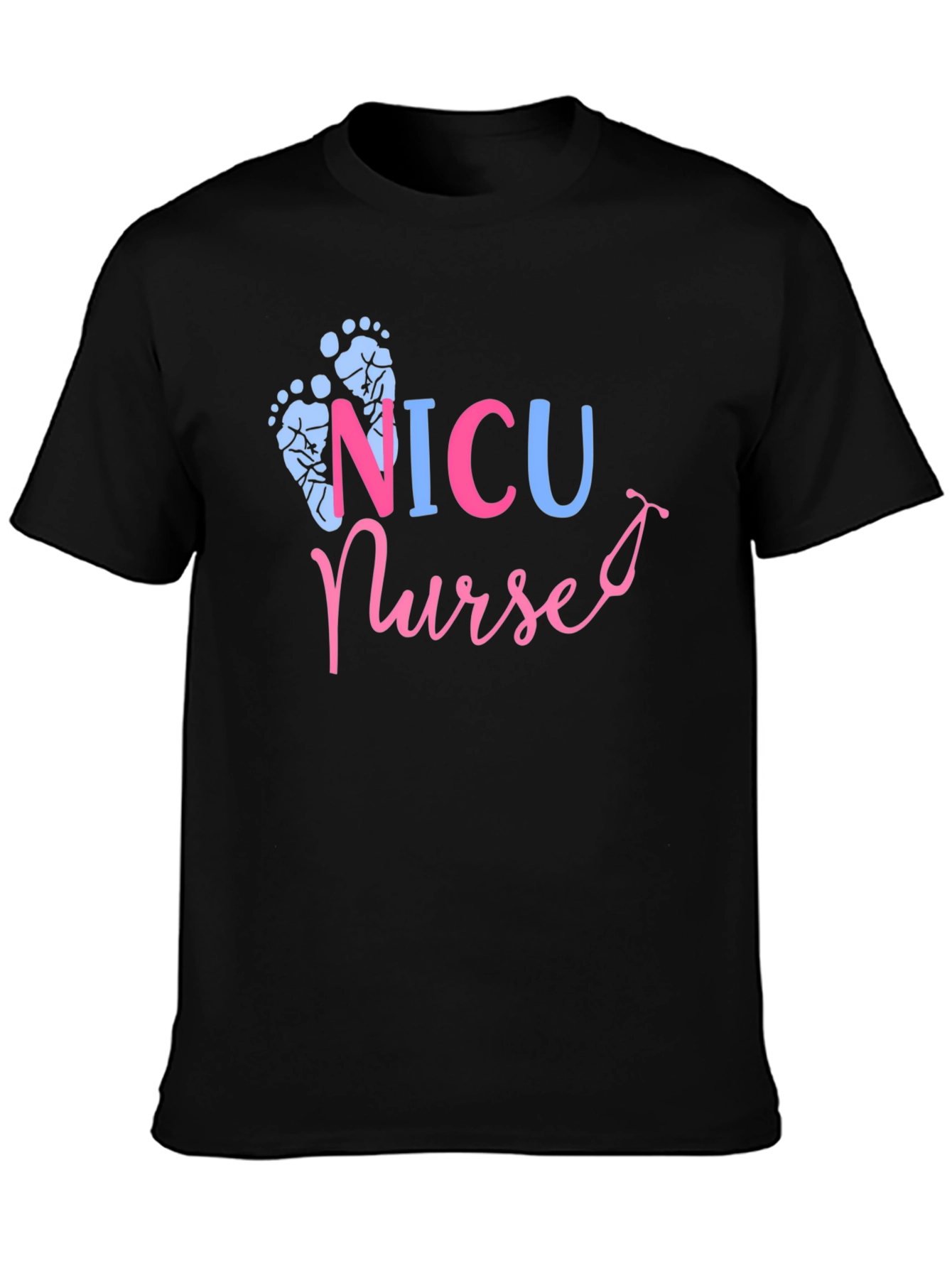 NICU Nurse T-Shirt: Footprint Design
