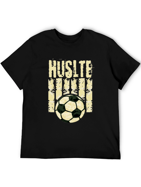 Hustle Soccer T-Shirt - Black Graphic Tee