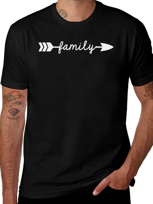 Family Arrow T-Shirt - Stylish Black Tee