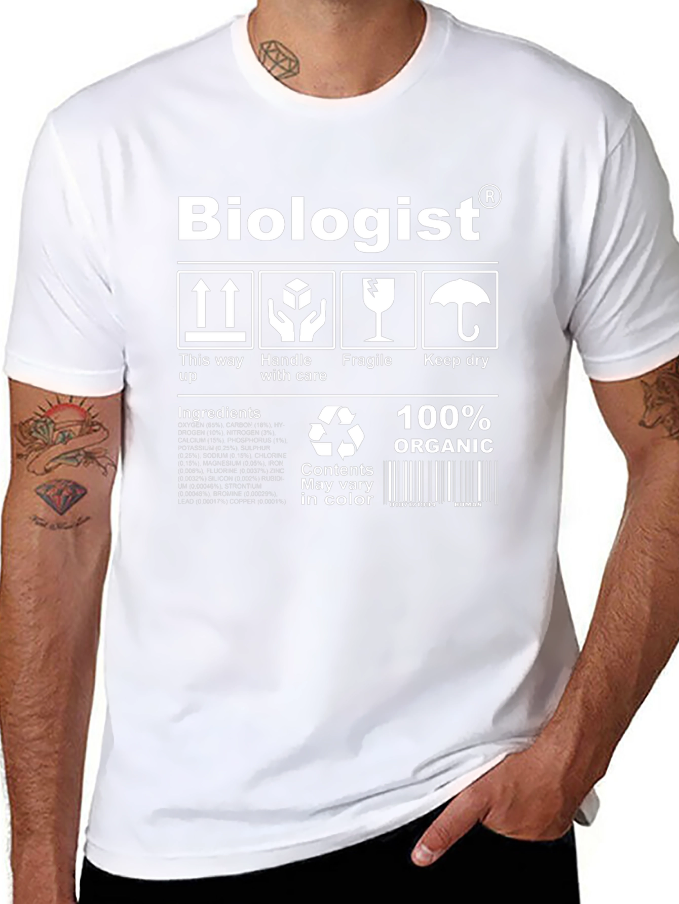 Biologist Organic Black T-Shirt