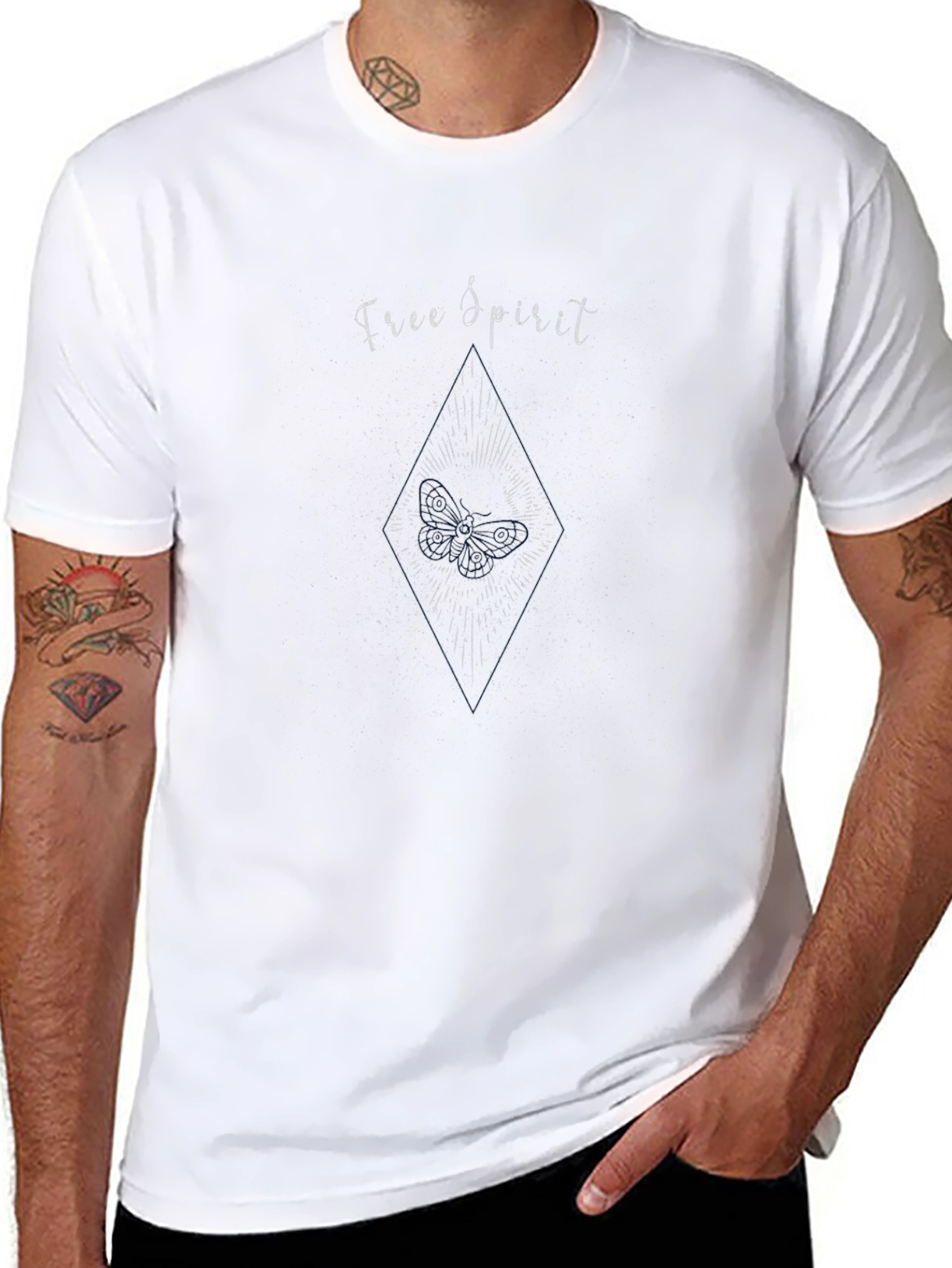 Free Spirit Graphic Black T-Shirt