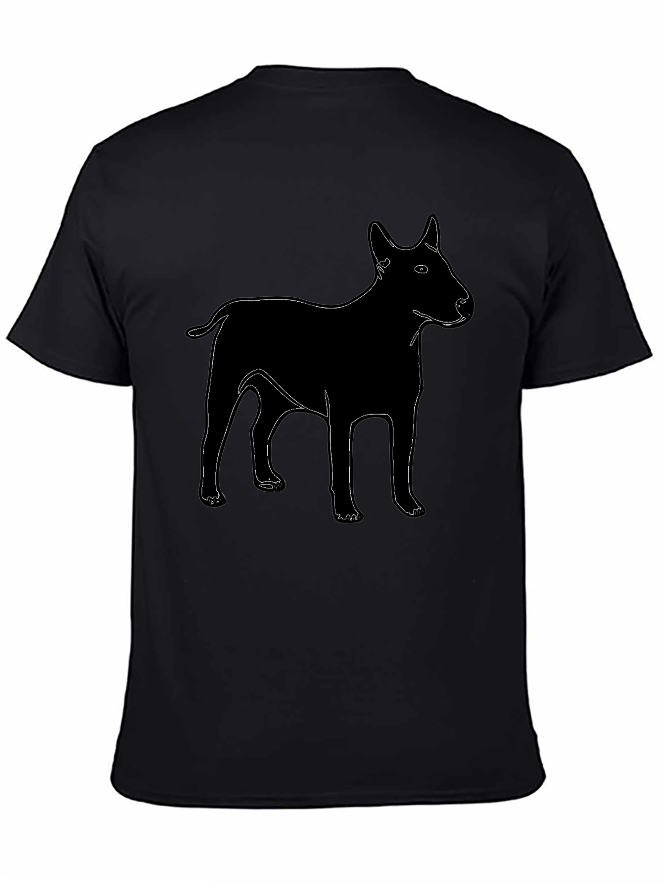 Dog Graphic T-Shirt - Black
