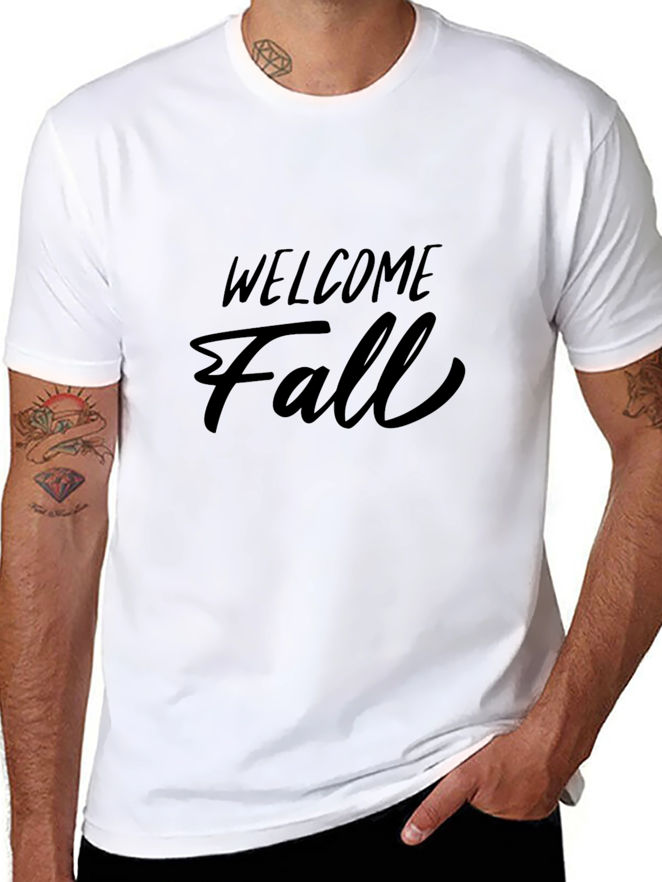 Welcome Fall Black T-Shirt